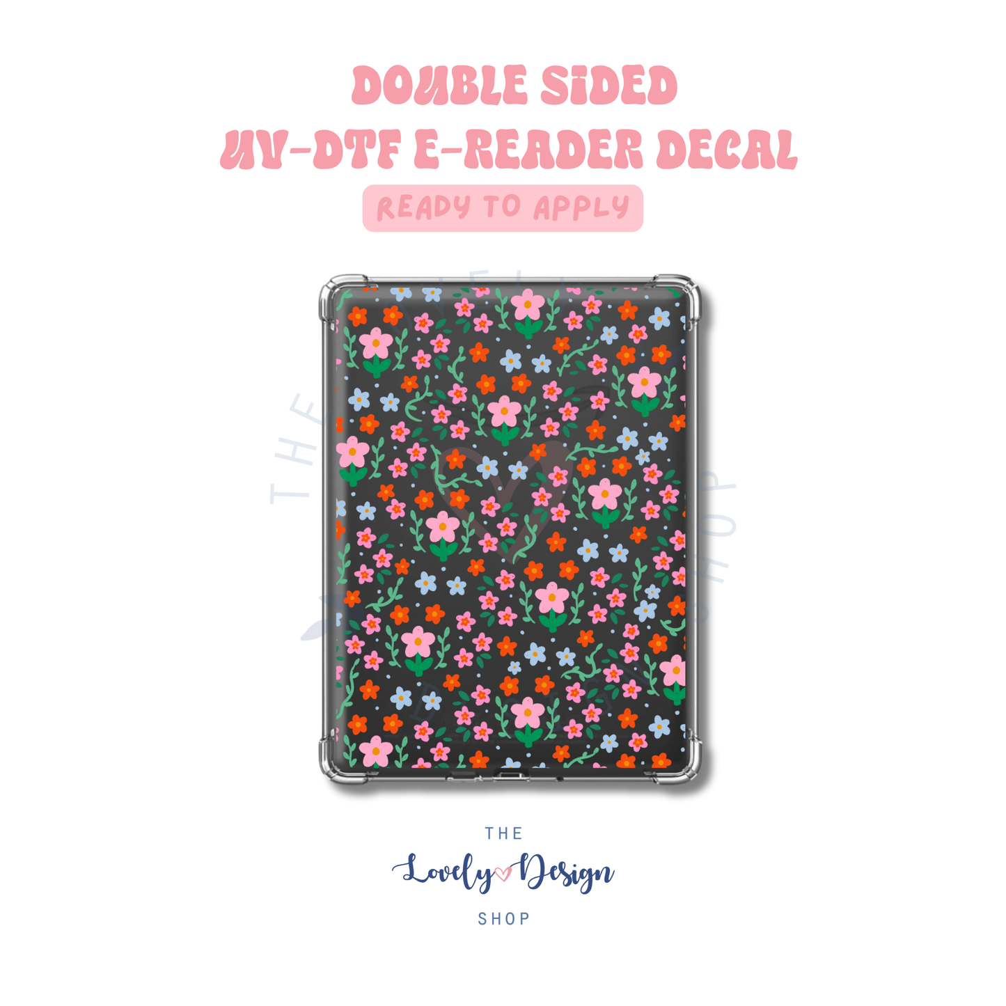 Summer Flowers - UV DTF E-Reader Decal - Aug 8