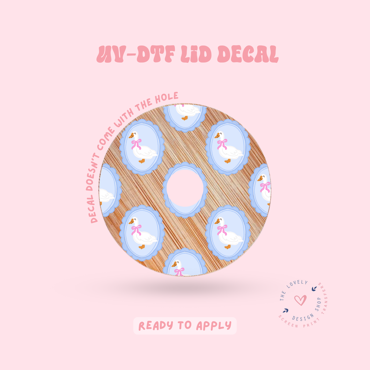 Coquette Geese - UV DTF Lid Decal - Jan 27