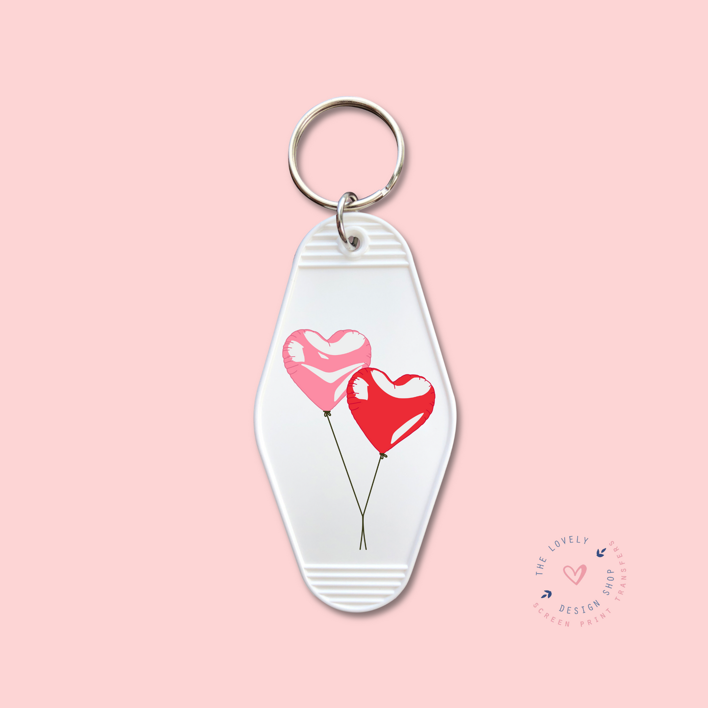 Balloon Hearts - Keychain UV DTF Decal - Dec 31