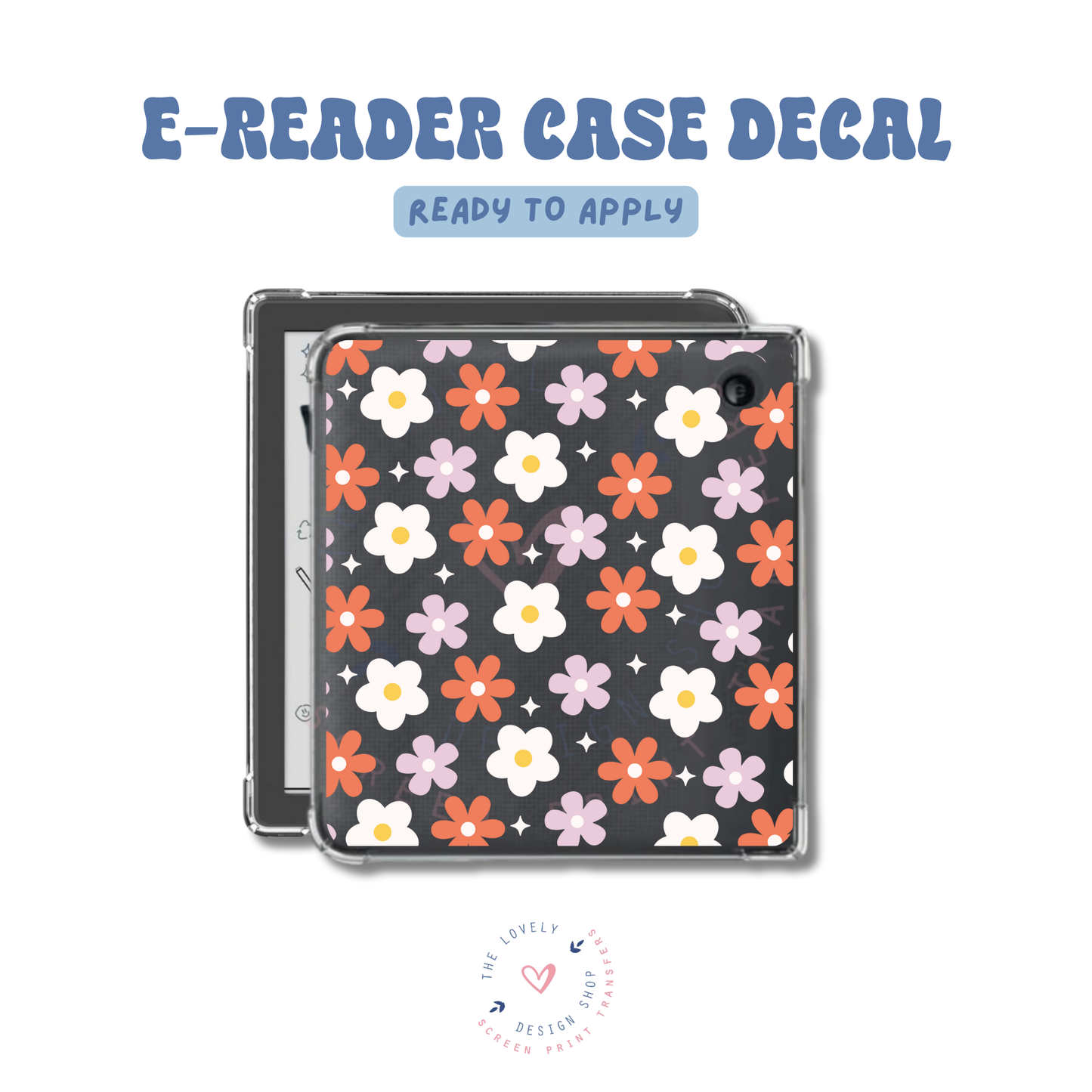Flower Night - UV DTF E-Reader Decal - Feb 19
