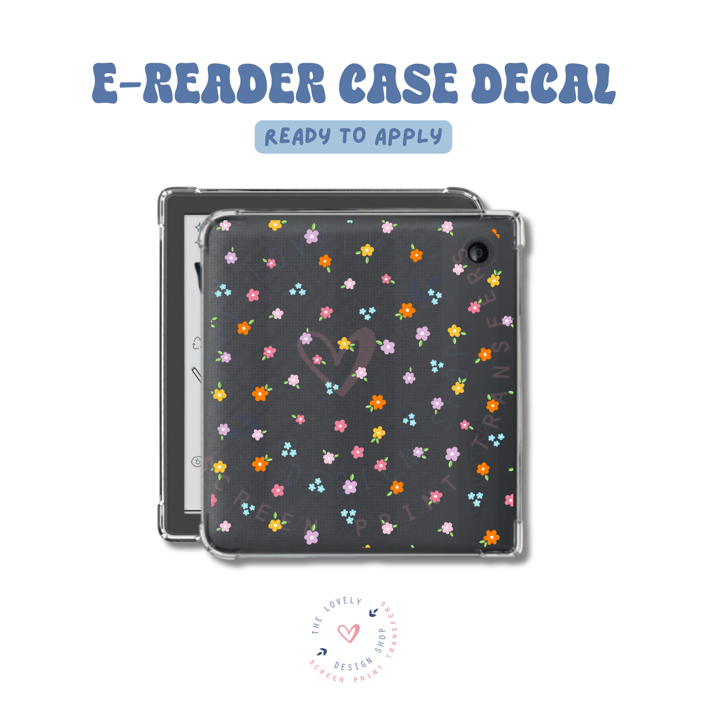 Mini Flowers - UV DTF E-Reader Decal - May 2