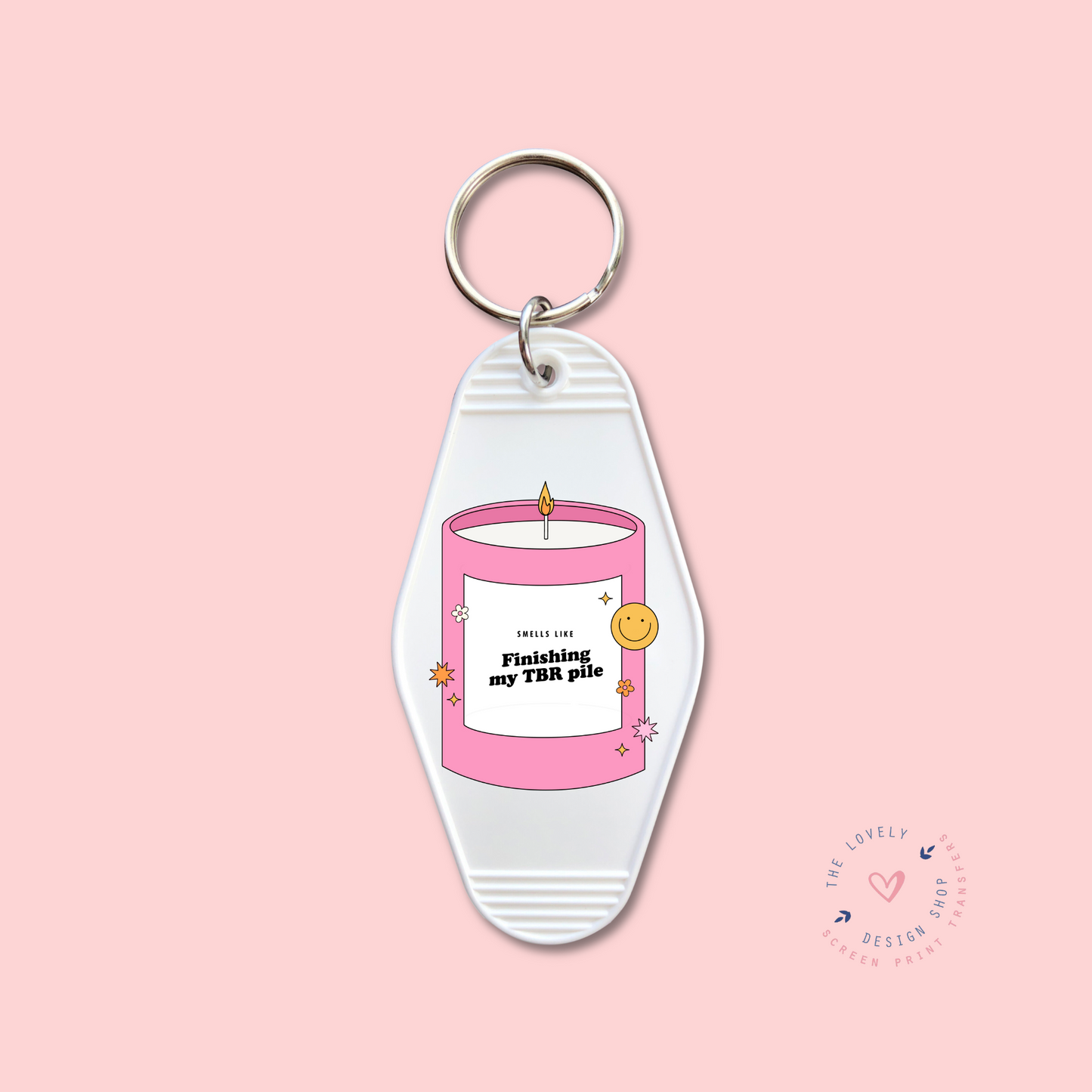 Smells Like Finishing My TBR - Keychain UV DTF Decal - Nov 4
