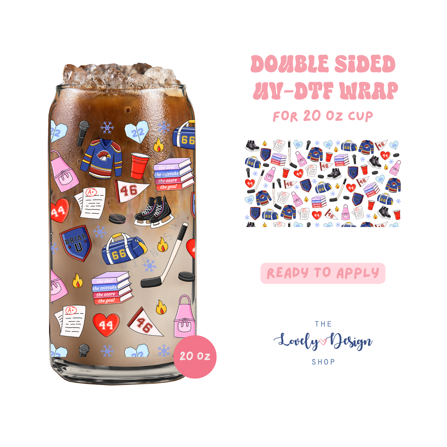 Campus Life - UV DTF 20 oz Libbey Cup Wrap - May 10