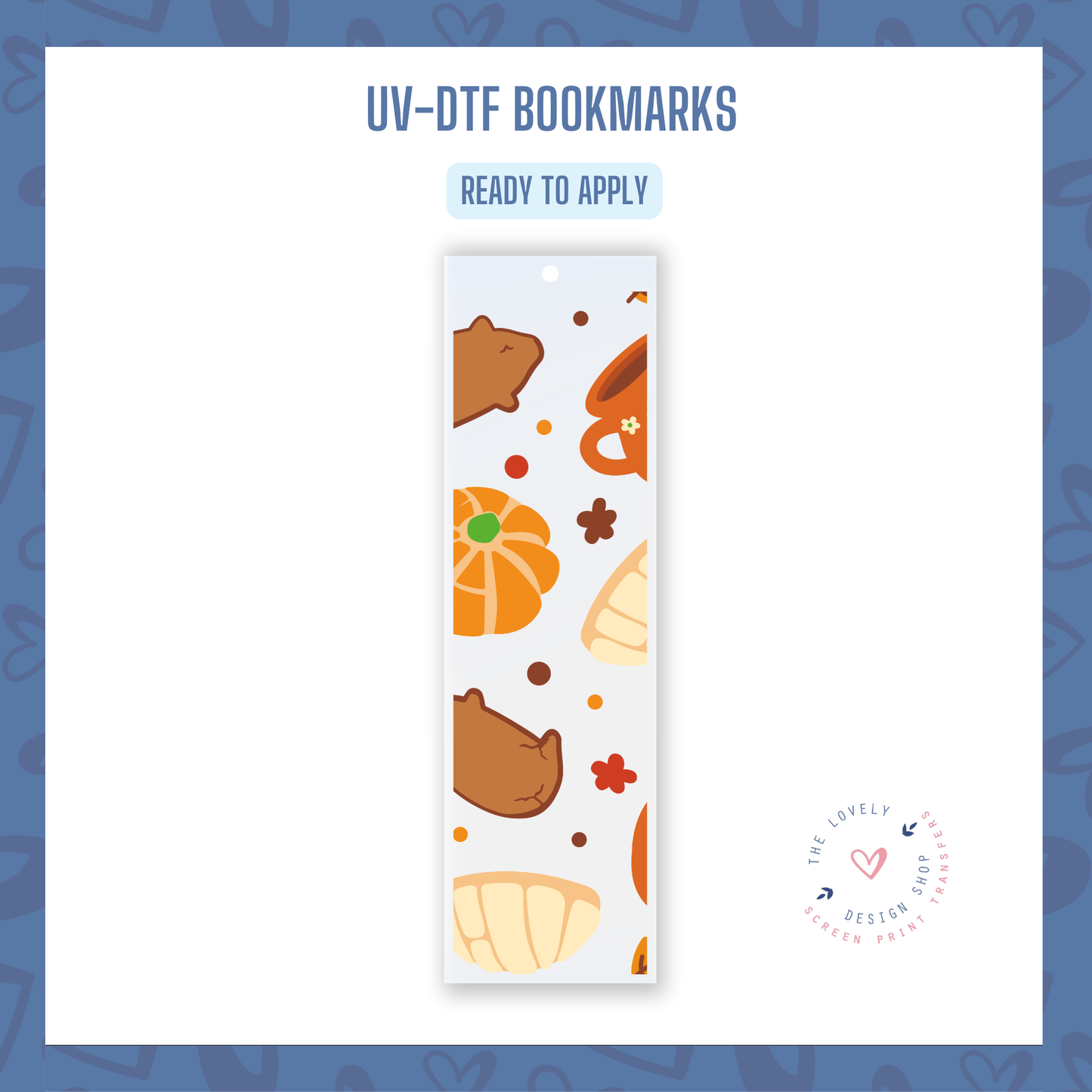 Pumpkin Conchas - UV DTF Bookmark Decal - Aug 12