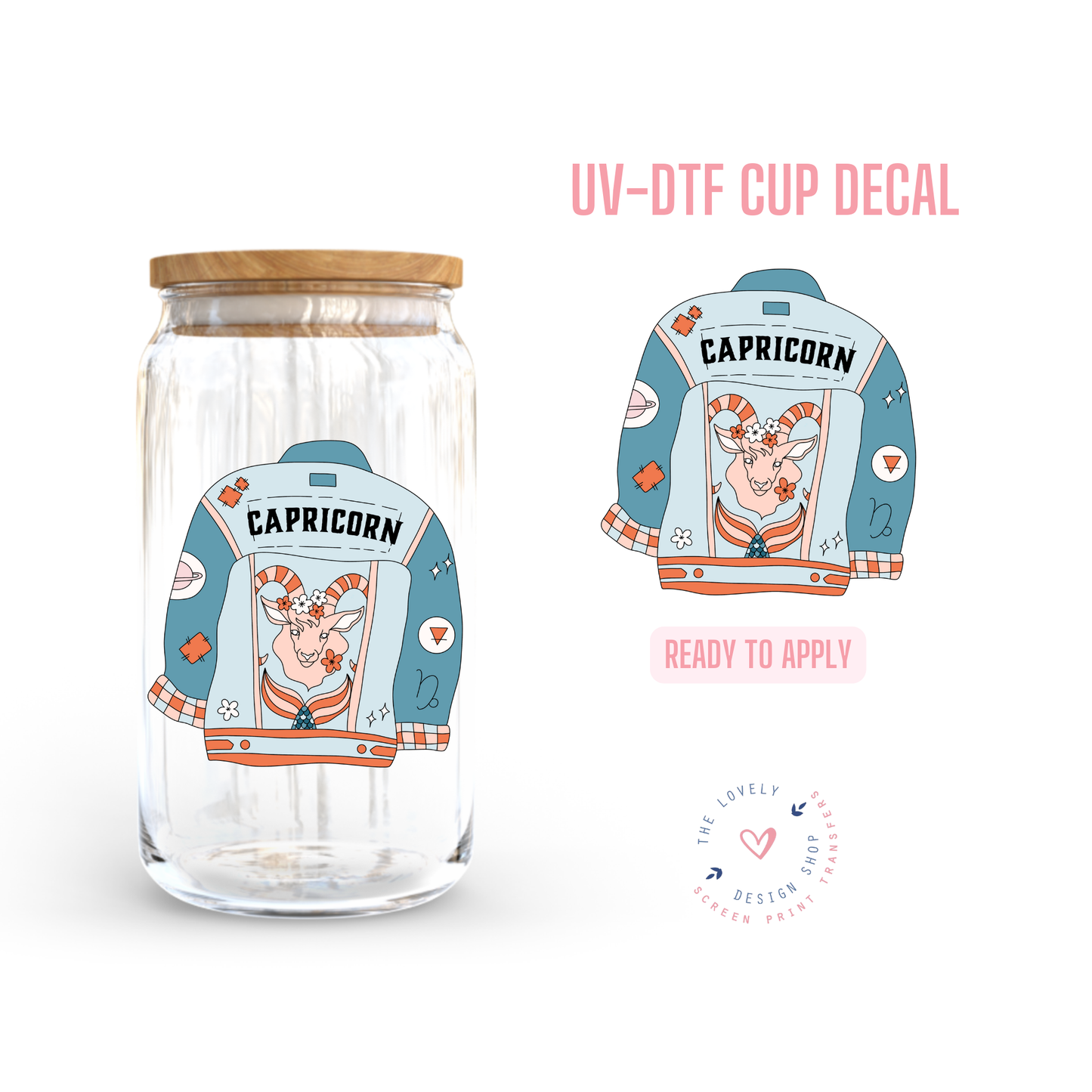 Zodiac Signs Jackets - UV DTF Cup Decal (Ready to Ship) Jun 10