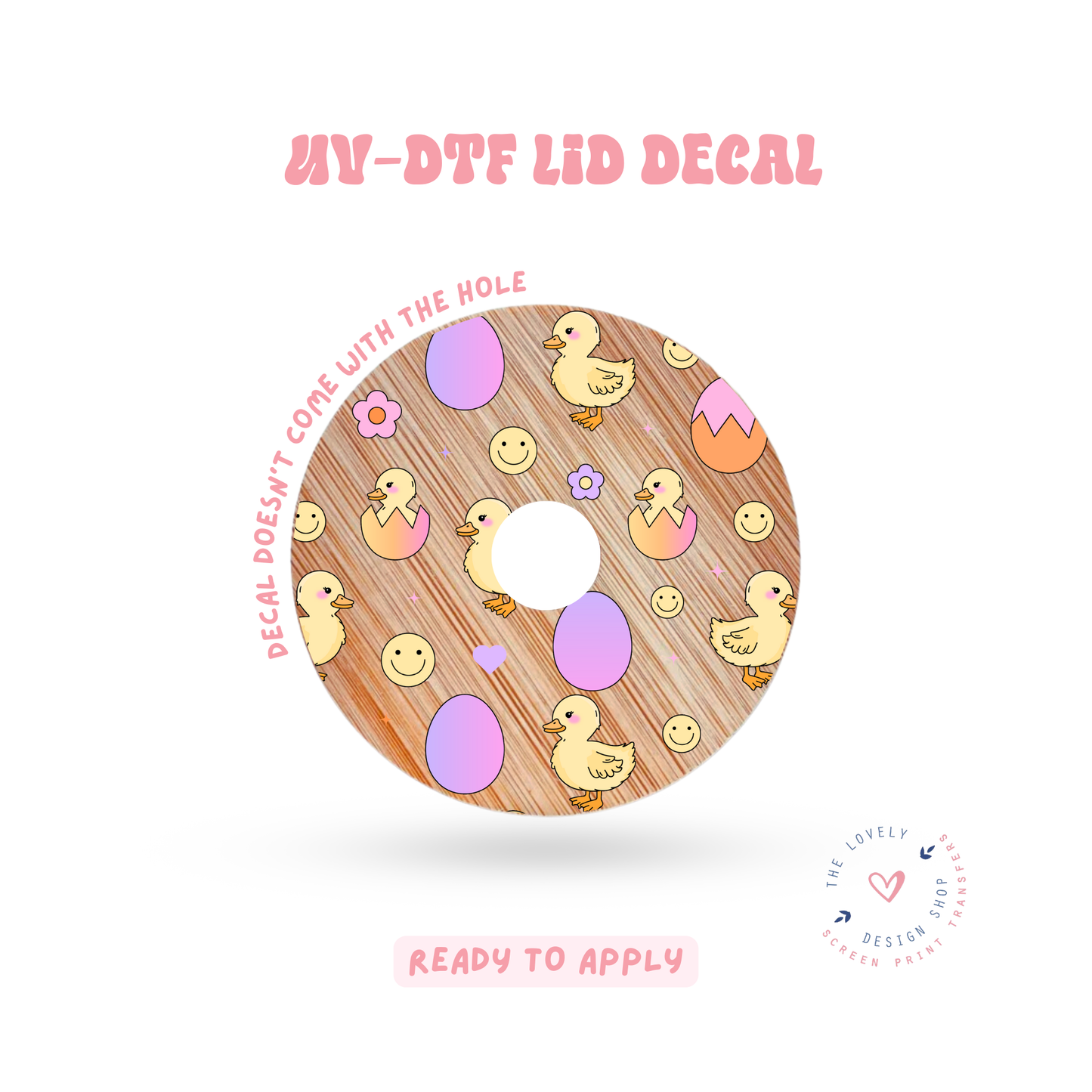 Easter Chicks - UV DTF Lid Decal - Feb 24