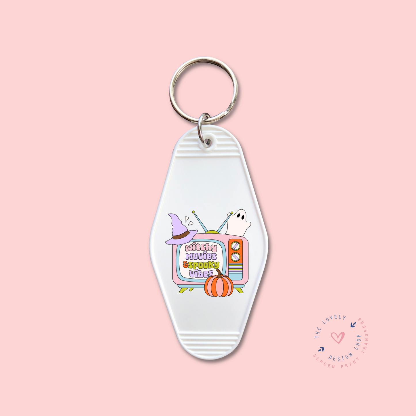 Witchy Movies And Spooky Vibes - Keychain UV DTF Decal - Aug 12