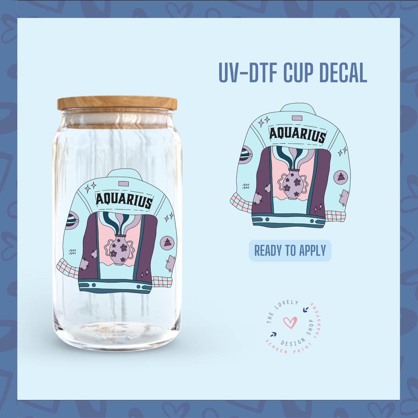 Zodiac Signs Jackets - UV DTF Cup Decal (Ready to Ship) Jun 10