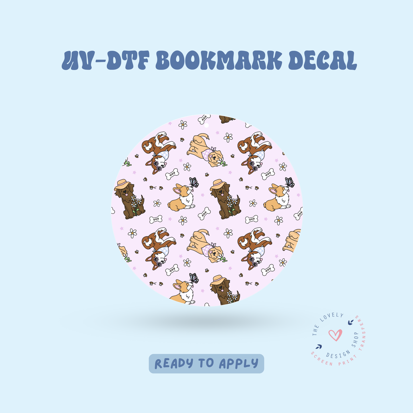 Spring Pups - UV DTF Coaster Decal - Jan 27