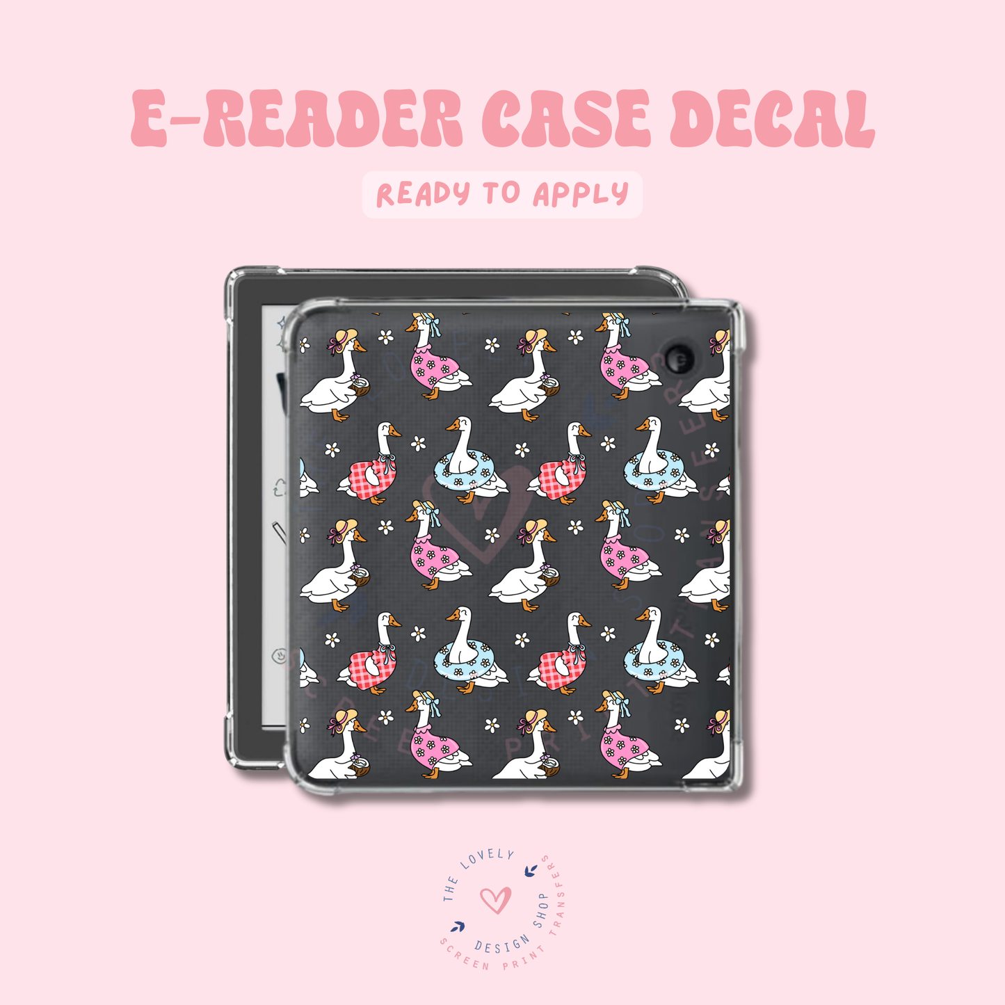 Summer Geese - UV DTF E-Reader Decal - May 2