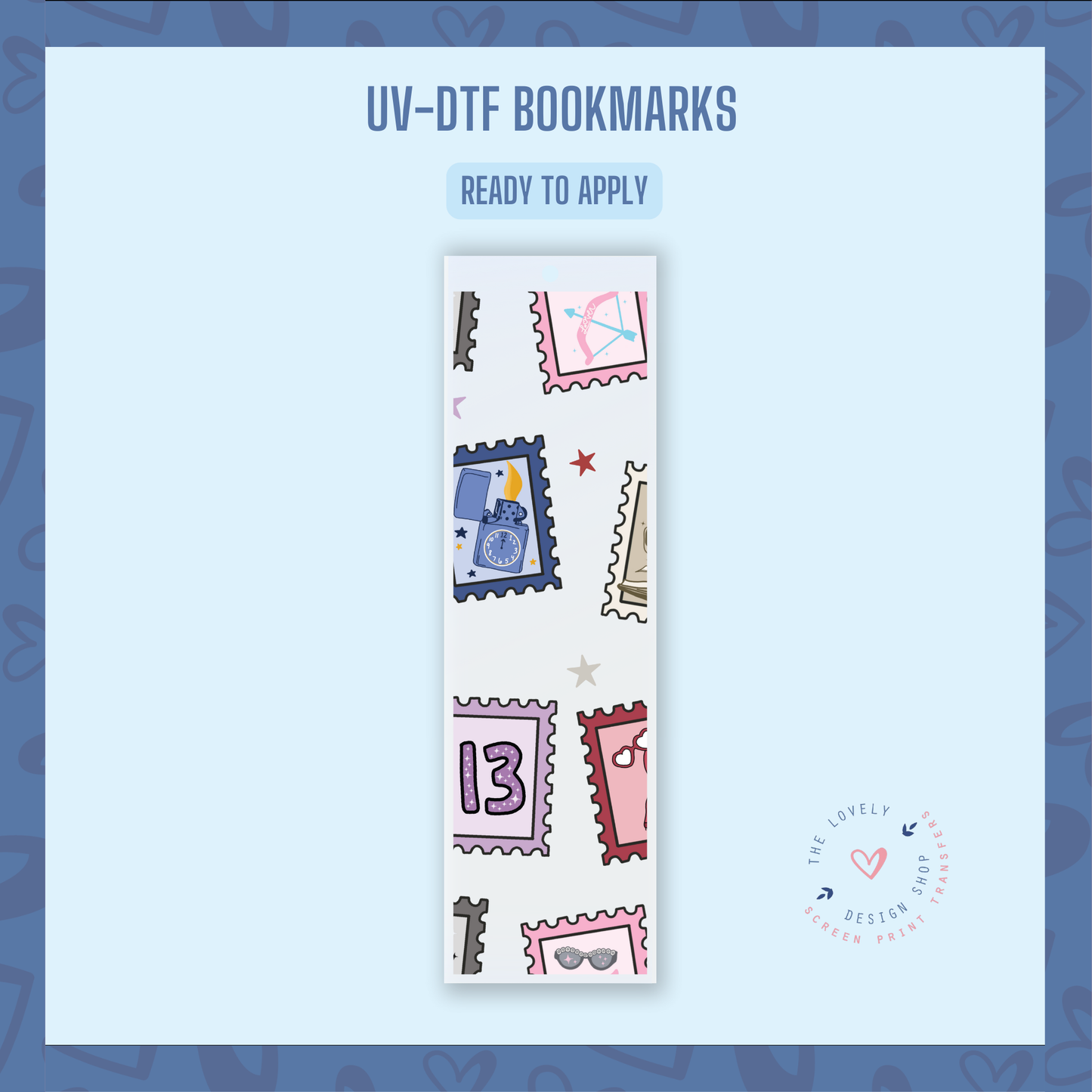 Eras Stamps - UV DTF Bookmark Decal - Jan 14