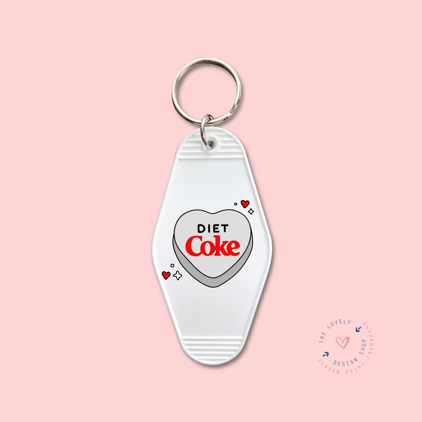 Diet Coke Heart - Keychain UV DTF Decal - Dec 31