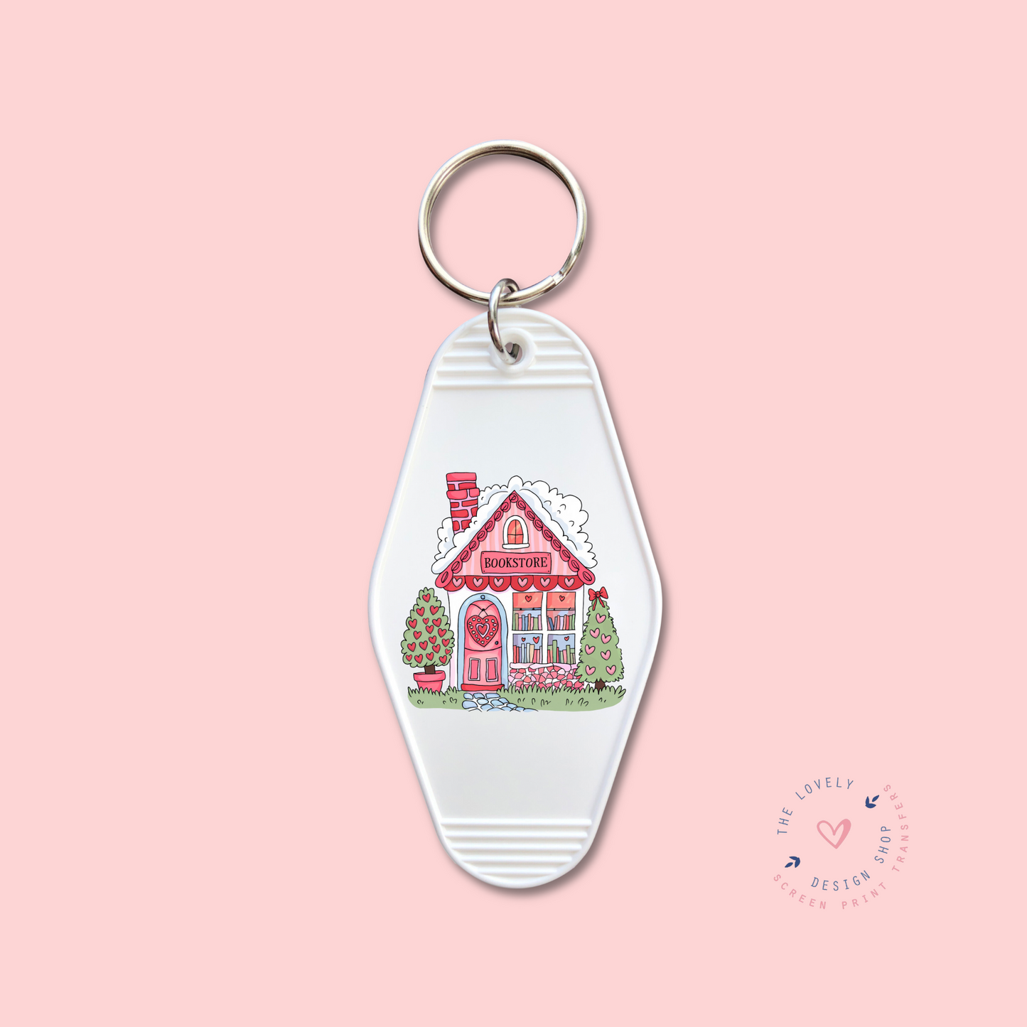 Valentine Book Shop - Keychain UV DTF Decal - Dec 2