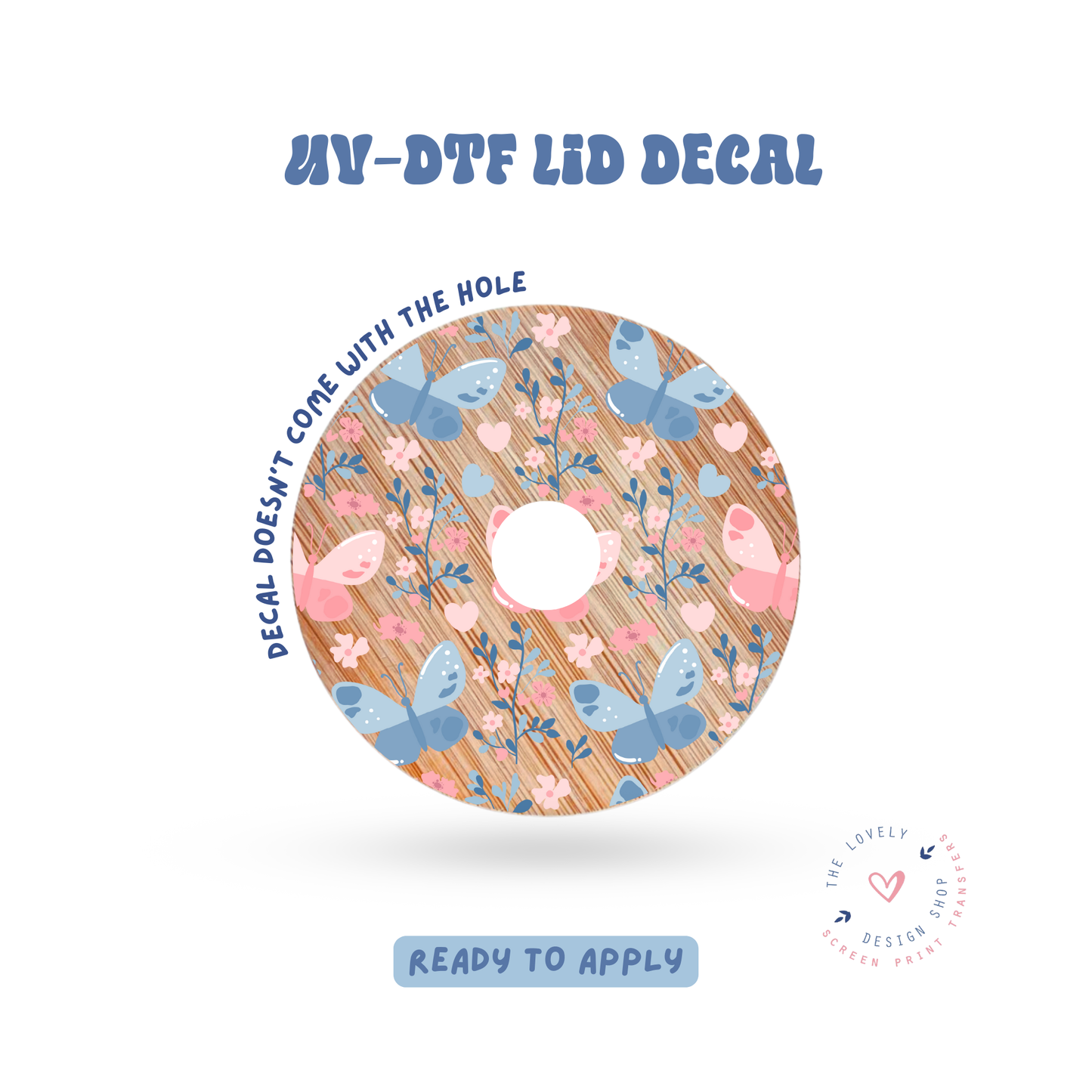 Floral Flutter - UV DTF Lid Decal - Feb 24