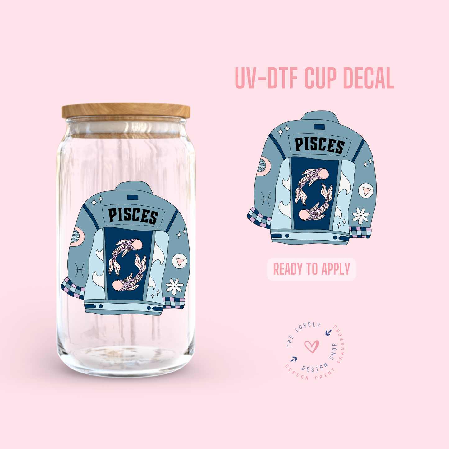 Zodiac Signs Jackets - UV DTF Cup Decal (Ready to Ship) Jun 10