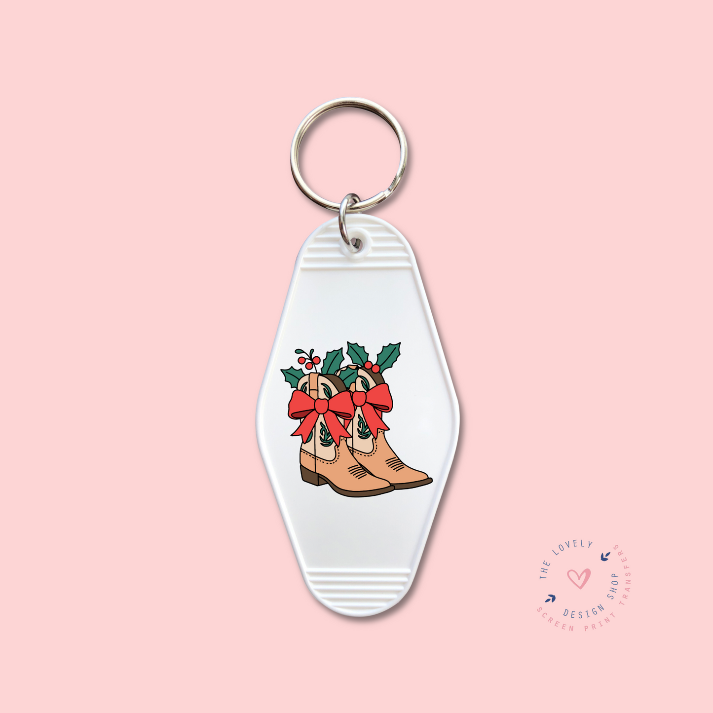 Christmas Cowboy Boots - Keychain UV DTF Decal - Oct 28