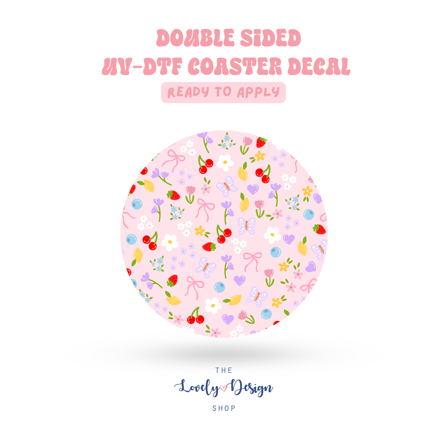 Colorful Summer - UV DTF Coaster Decal - Aug 8