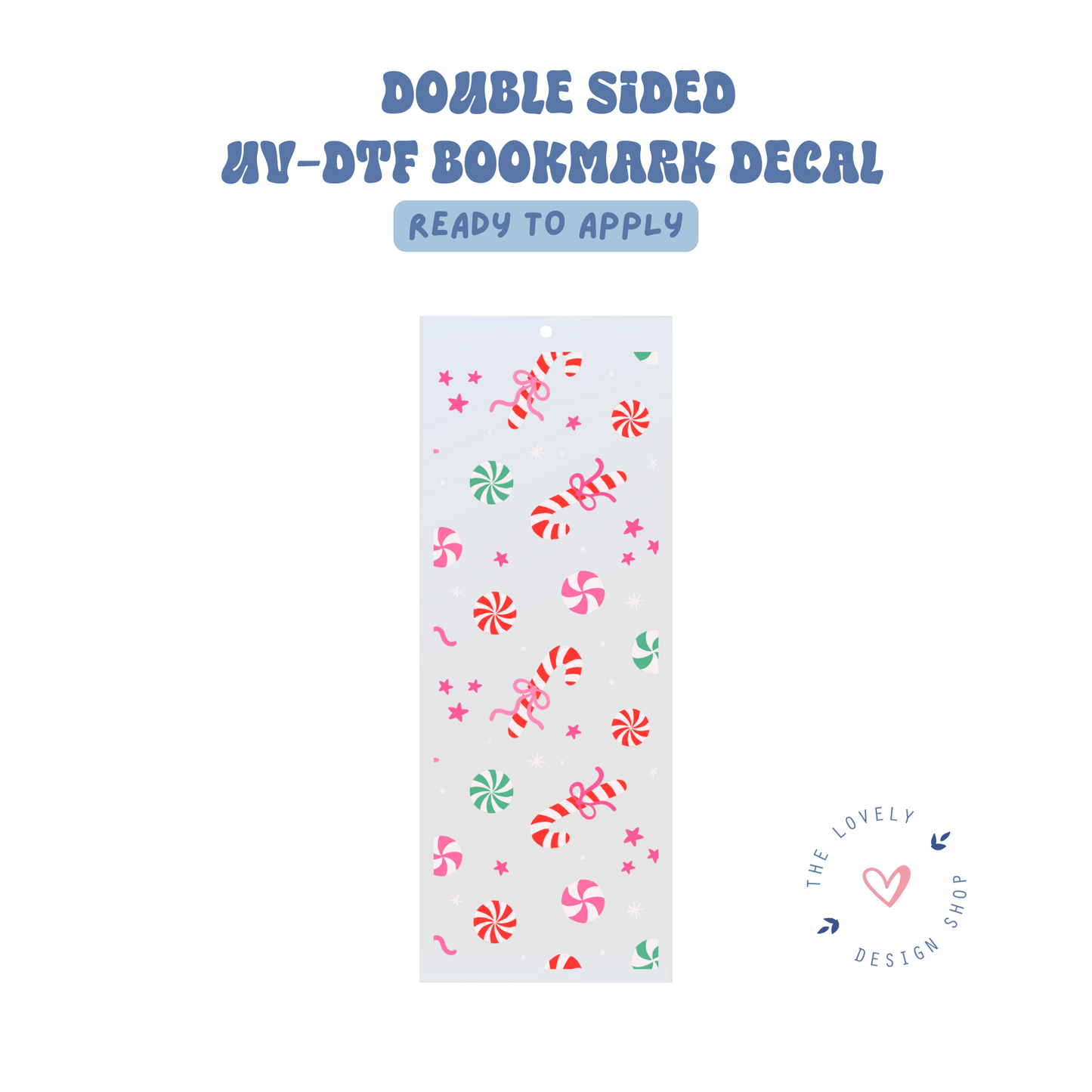Xmas Candy - UV DTF Bookmark Decal - Sep 15