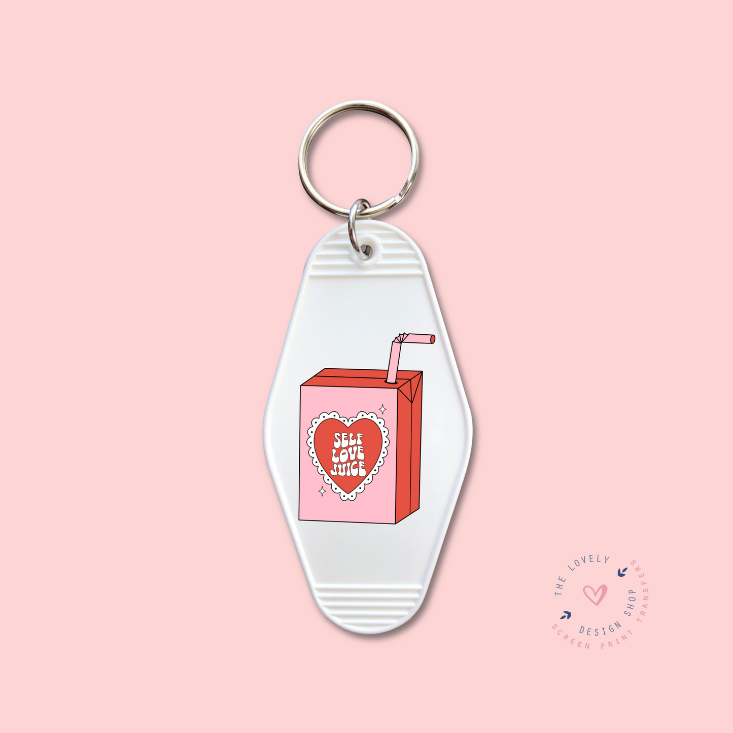 Self Love Juice Ruffle Heart - Keychain UV DTF Decal - Dec 31