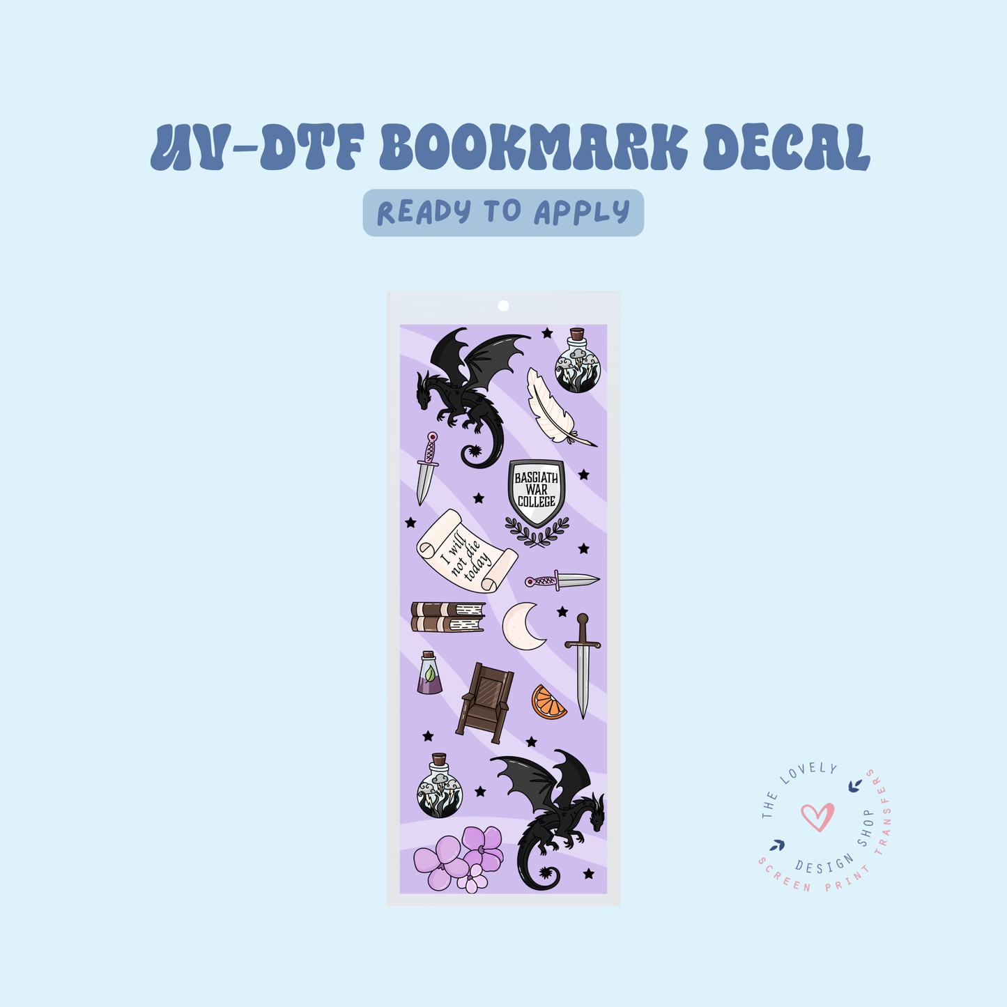 4W - UV DTF Bookmark Decal - May 2
