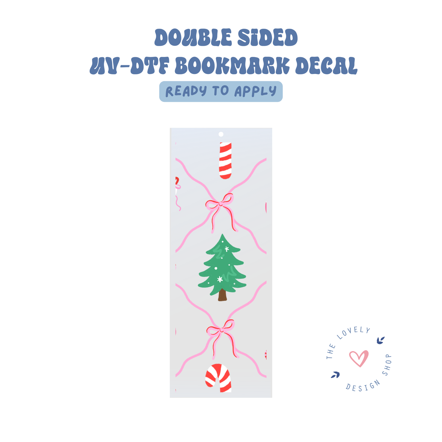 Coquette Xmas - UV DTF Bookmark Decal - Sep 15