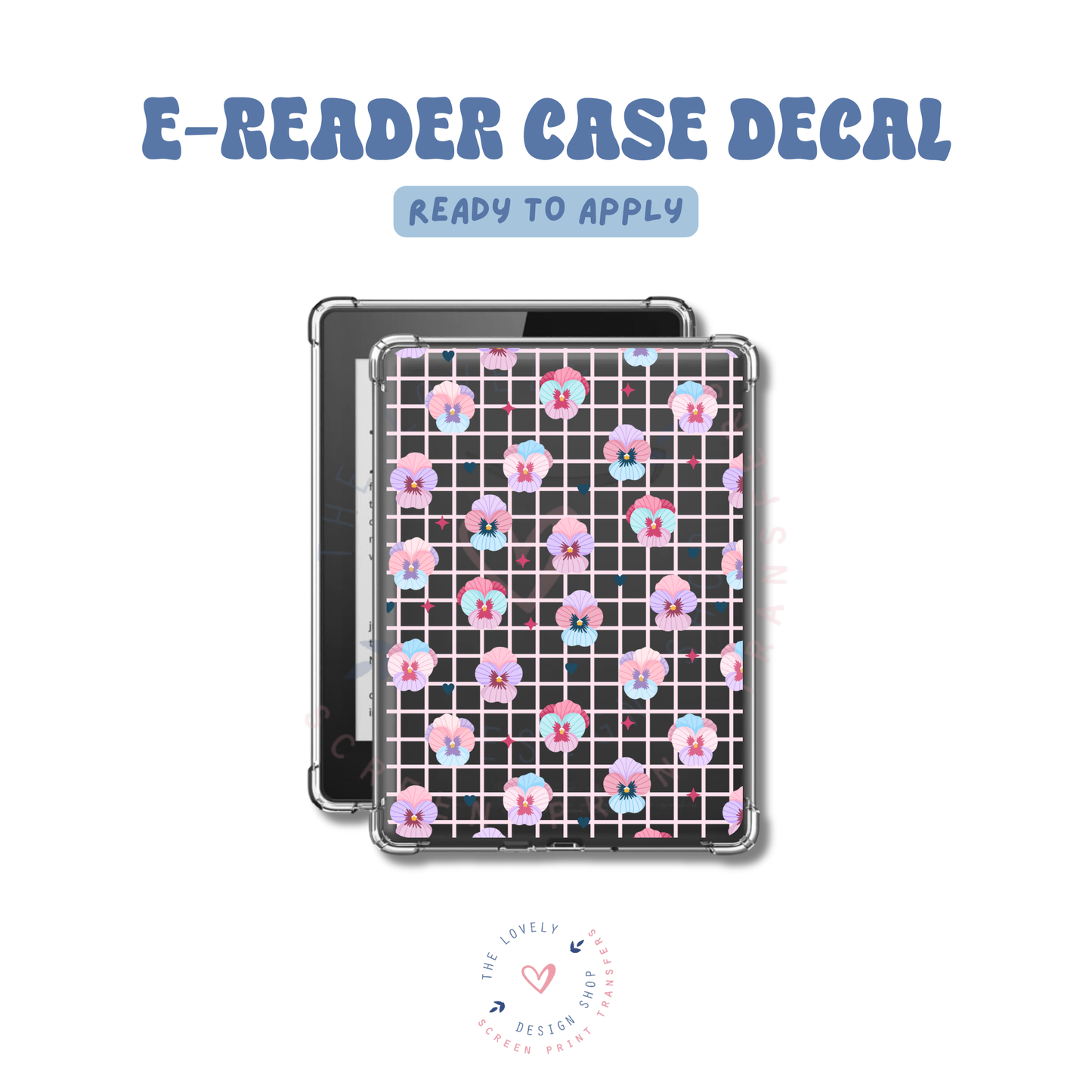 Pansy - UV DTF E-Reader Decal - May 2