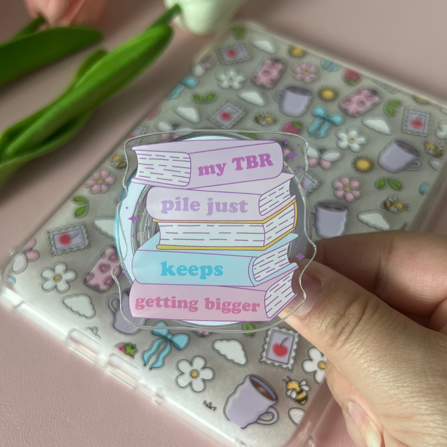 My TBR Pile Just Keeps Getting Bigger - Acrylic MagSafe Grip (Pack of 3)