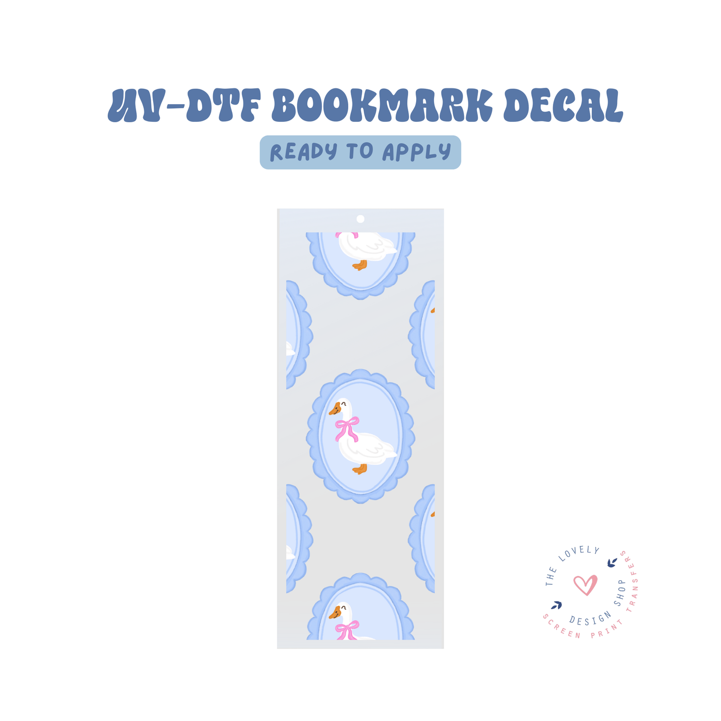Coquette Geese - UV DTF Bookmark Decal - Jan 27