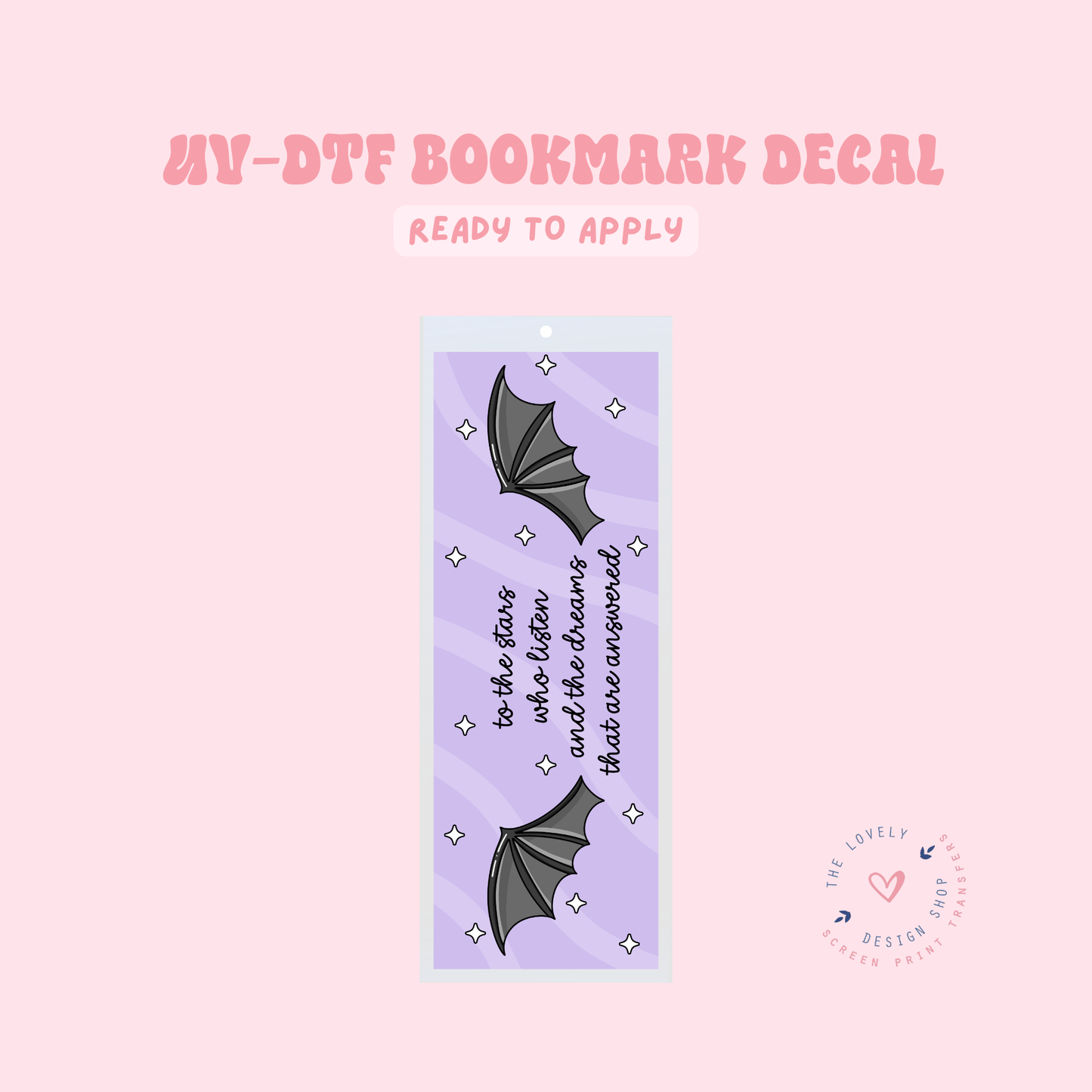 Acotar - To The Stars Who Listen - UV DTF Bookmark Decal - May 2