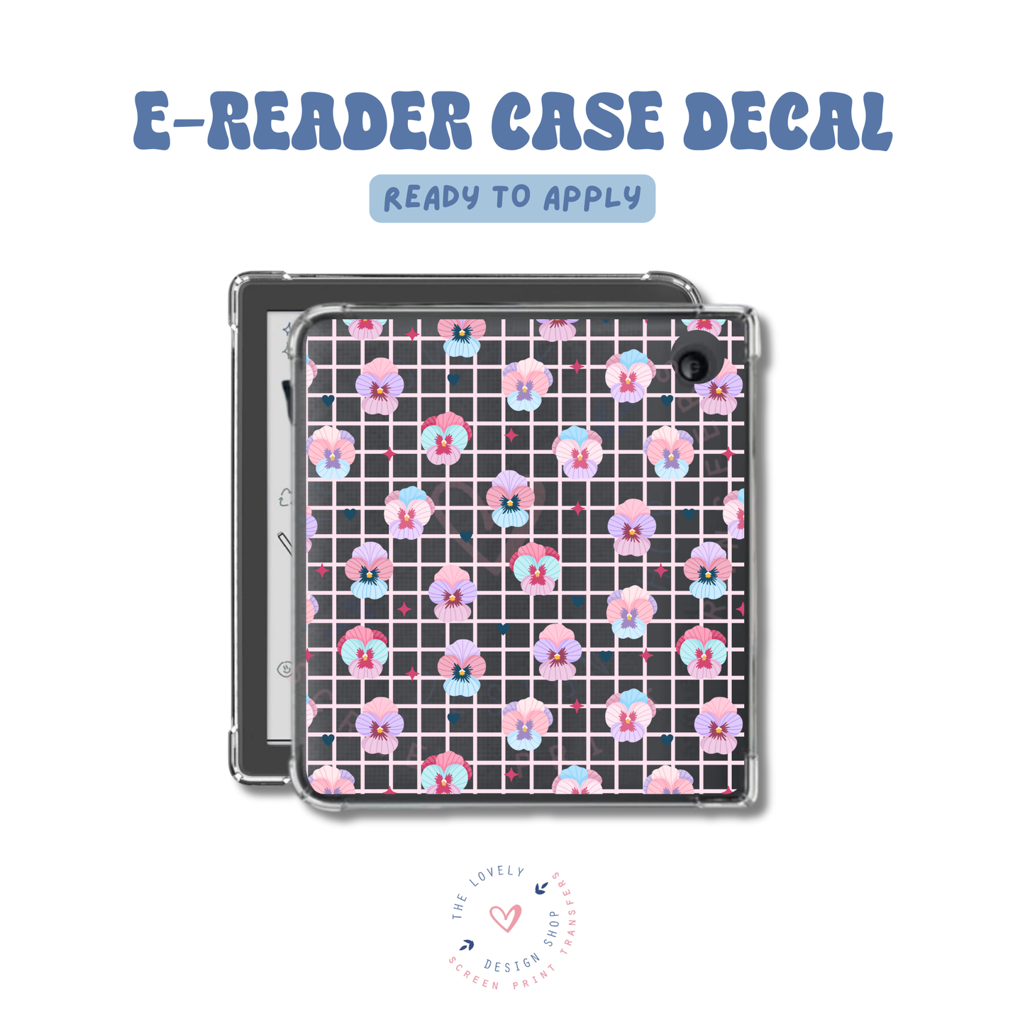 Pansy - UV DTF E-Reader Decal - May 2