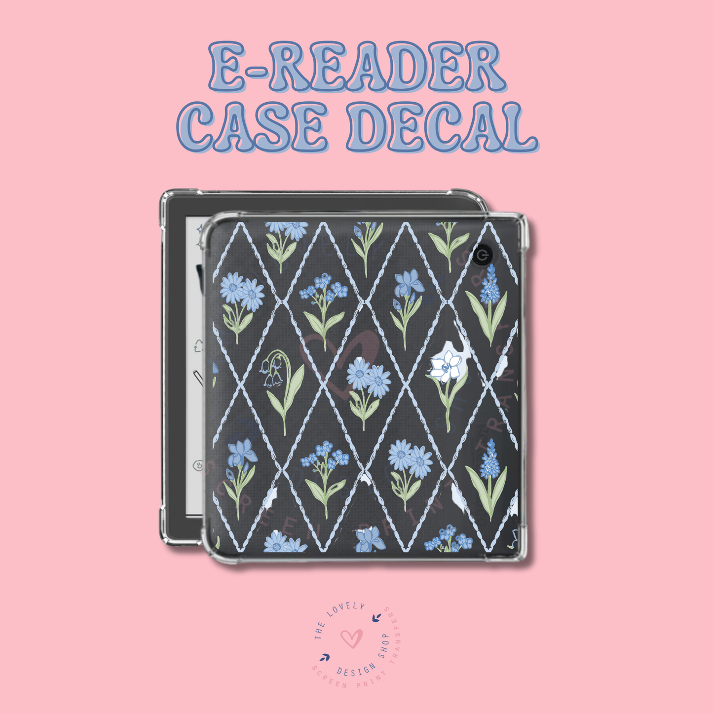 Diamond Wildflowers - UV DTF E-Reader Decal - Jan 20