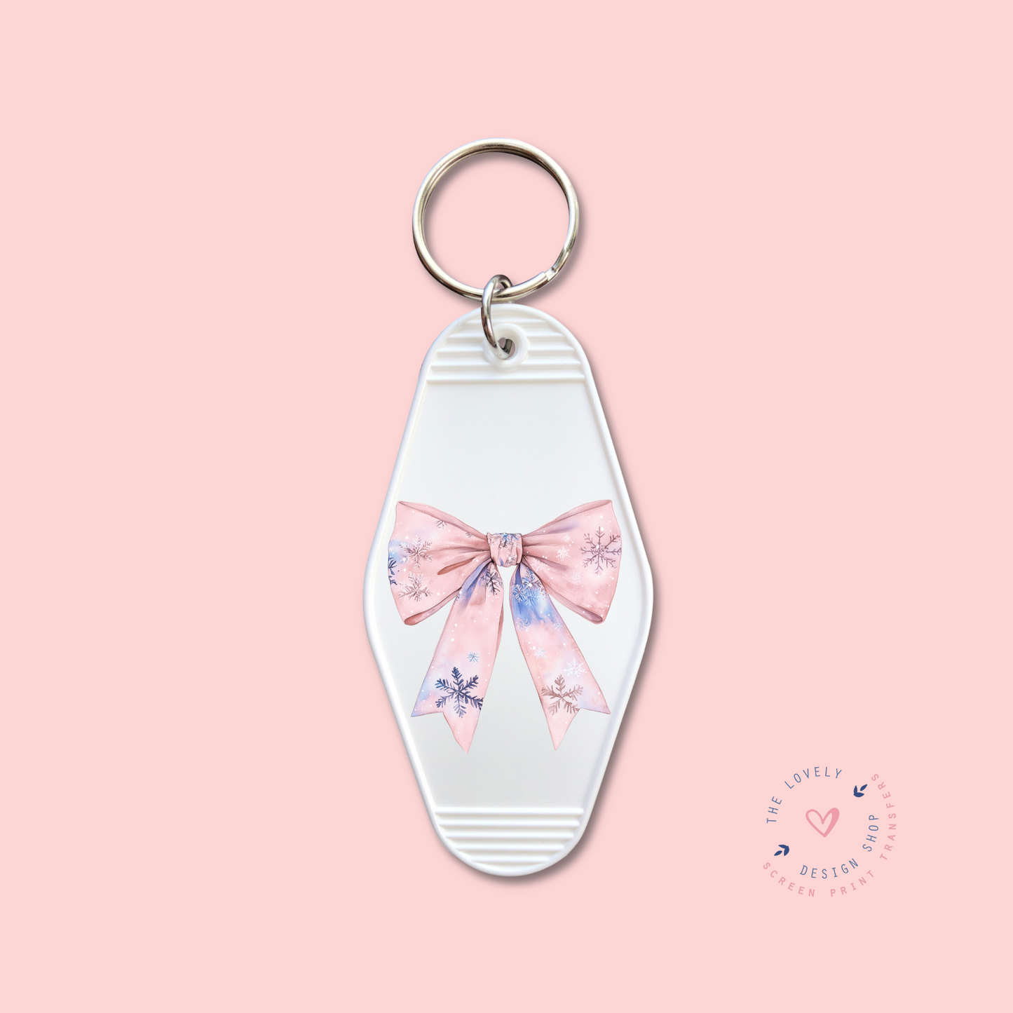 Snowflakes Bow - Keychain UV DTF Decal - Oct 28