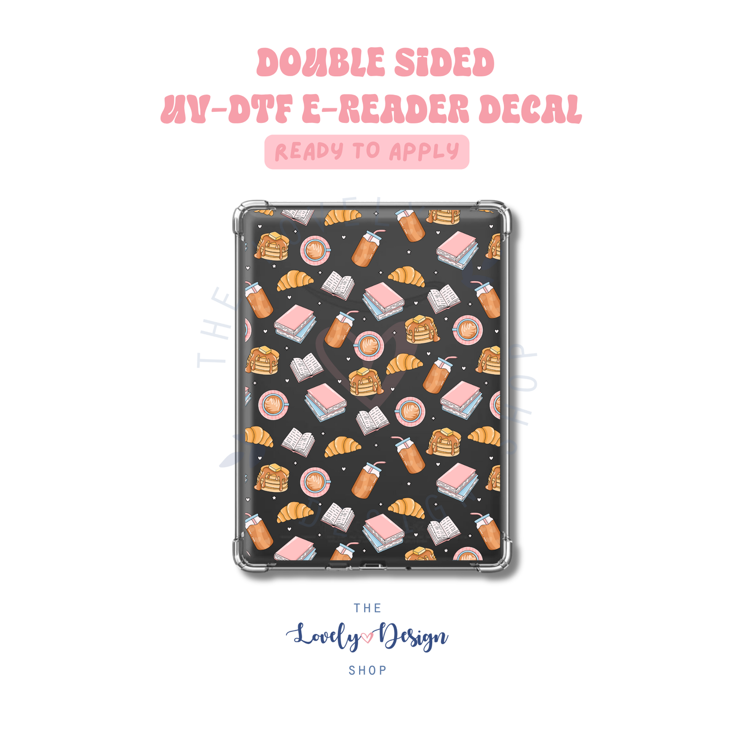 Bookish & Brunch Club - UV DTF E-Reader Decal - Aug 8