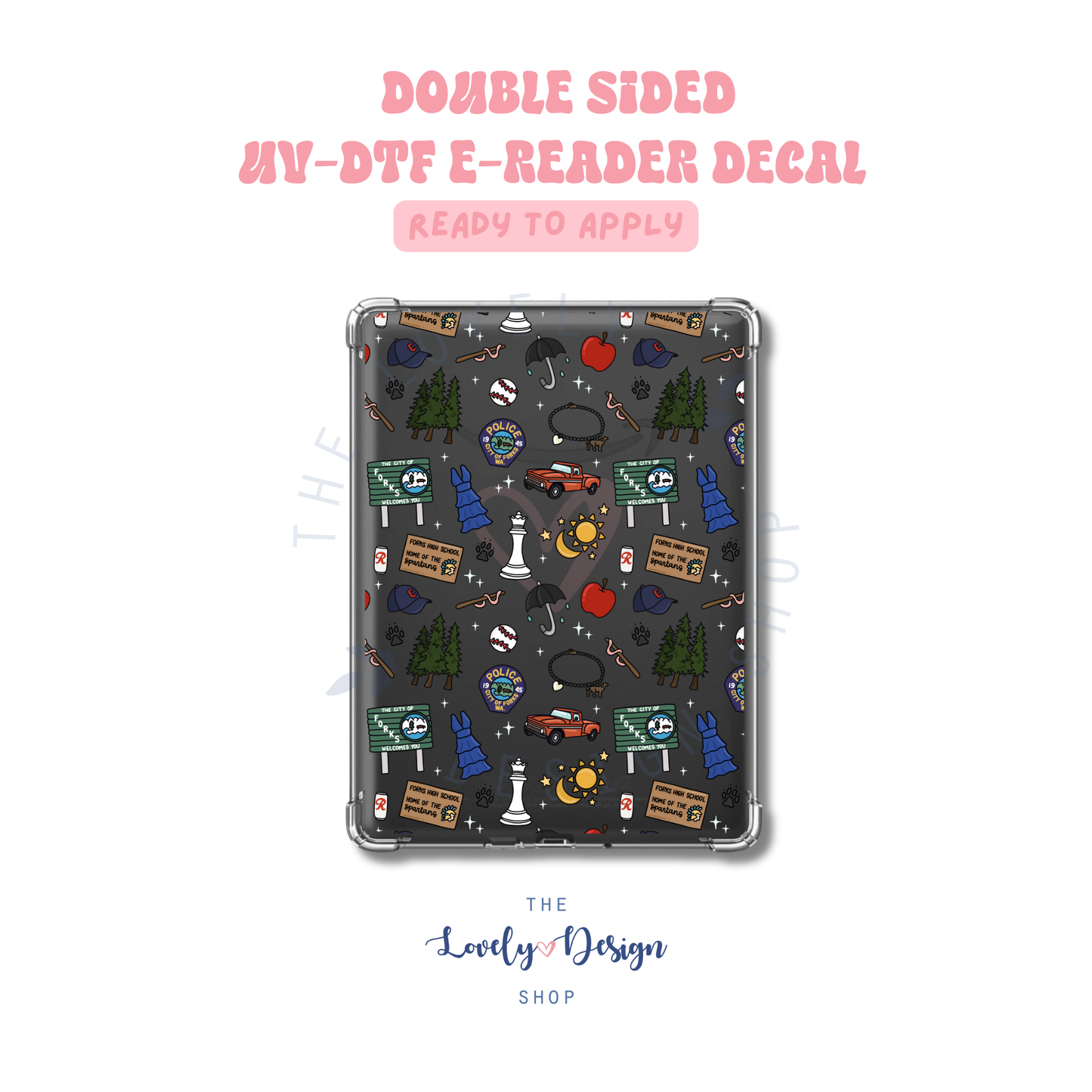 Twilight Forks Items - UV DTF E-Reader Decal - Sep 15