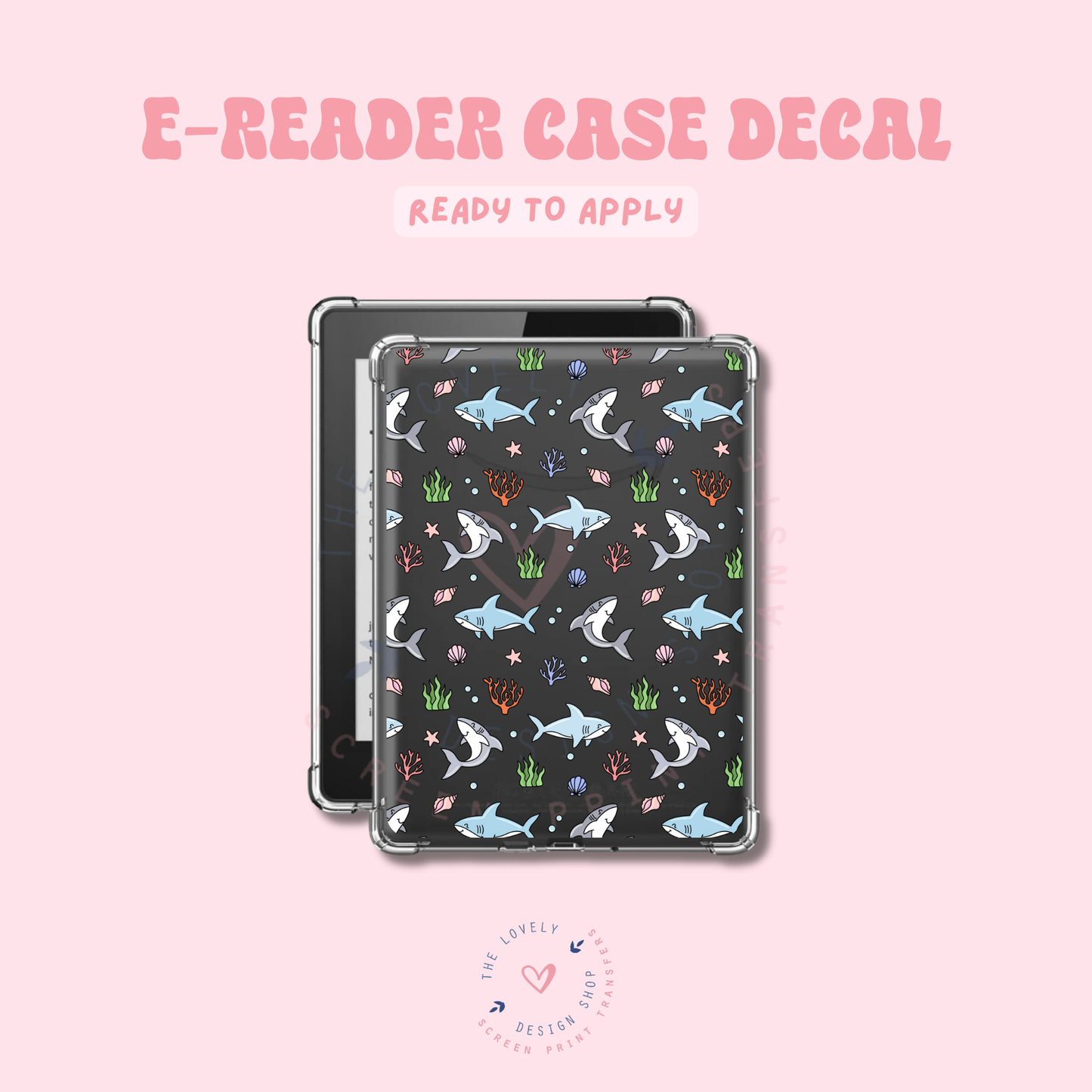 Sharks - UV DTF E-Reader Decal Jun 11