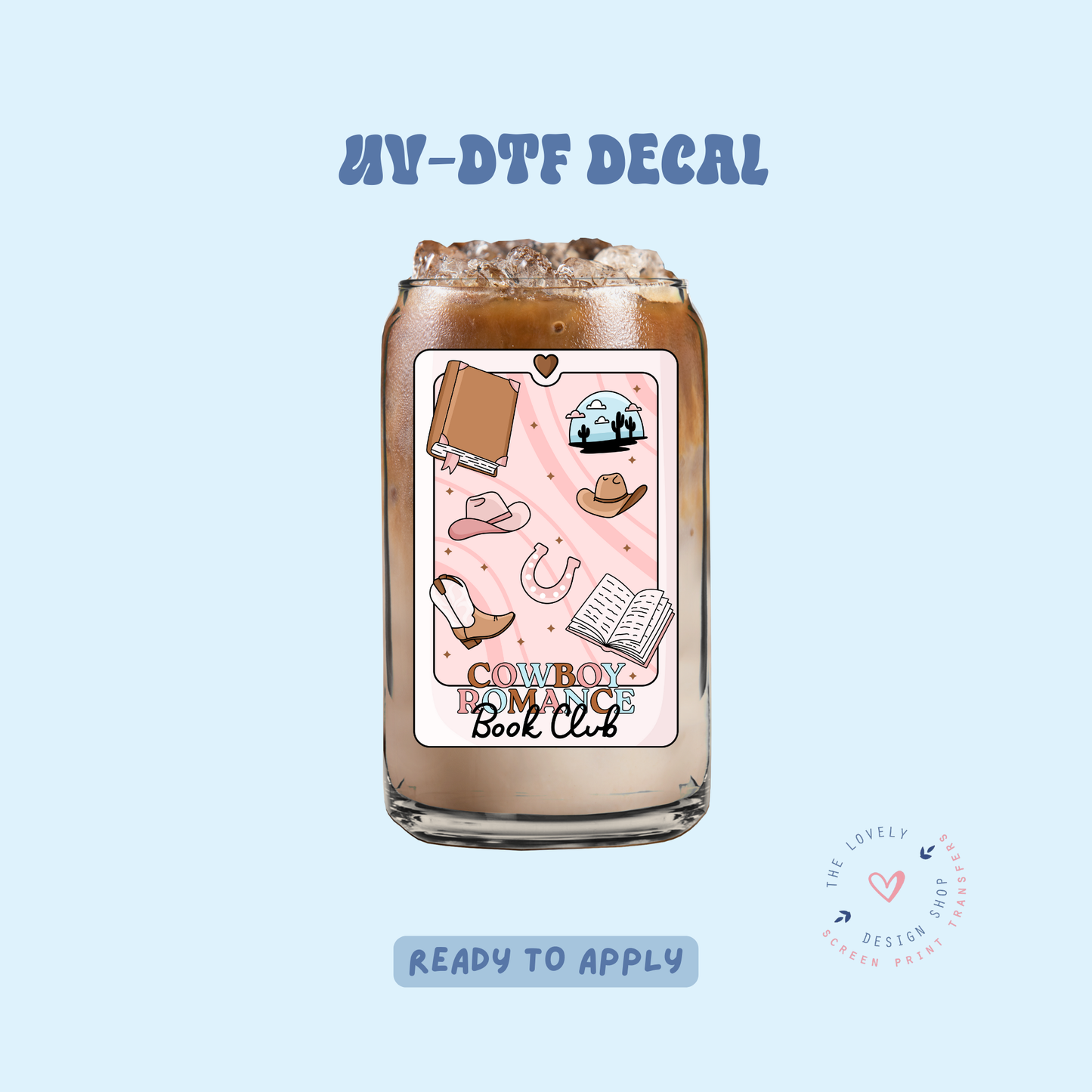 Cowboy Romance Book Club Tarot Card - UV DTF Cup Decal - Feb 4