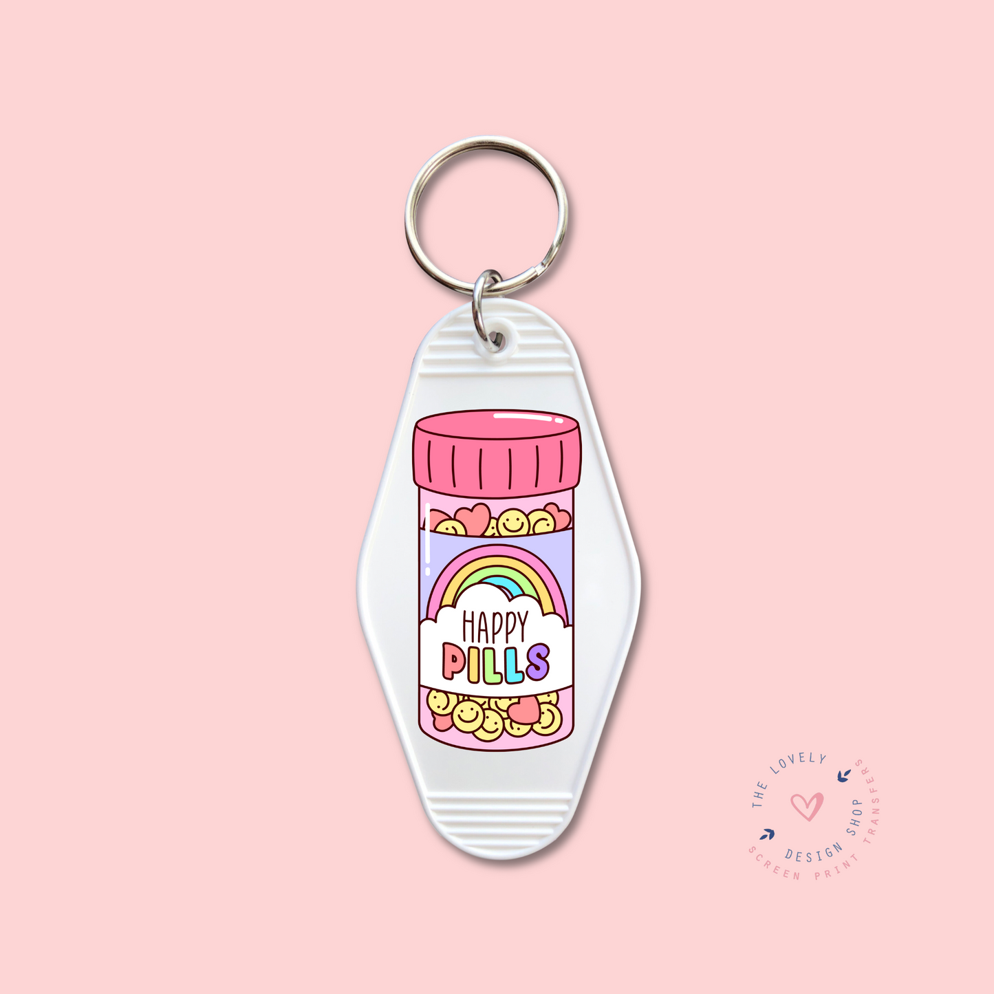 Happy Pills - Keychain UV DTF Decal - Oct 21