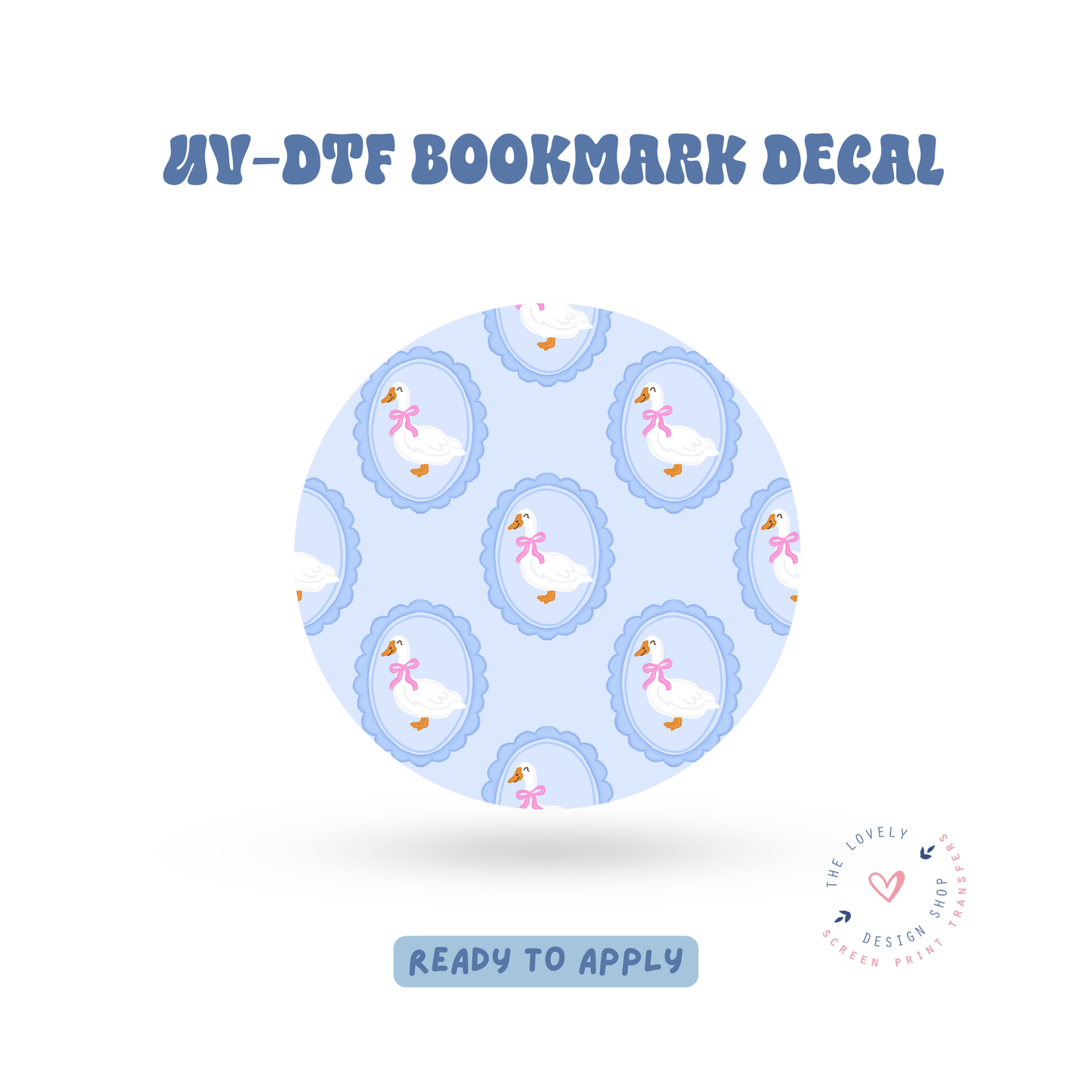 Coquette Geese - UV DTF Coaster Decal - Jan 27