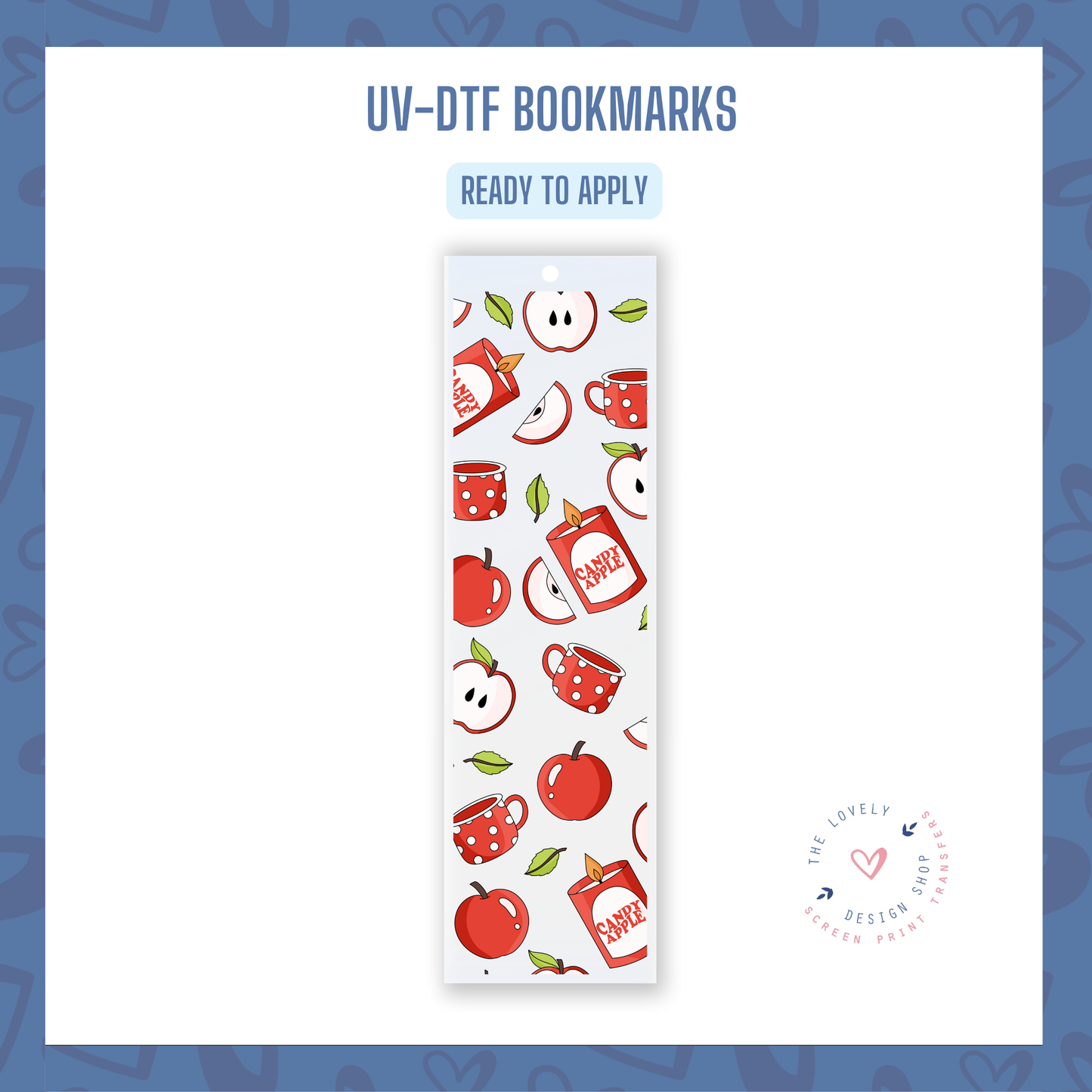 Candy Apple - UV DTF Bookmark Decal - Sep 16