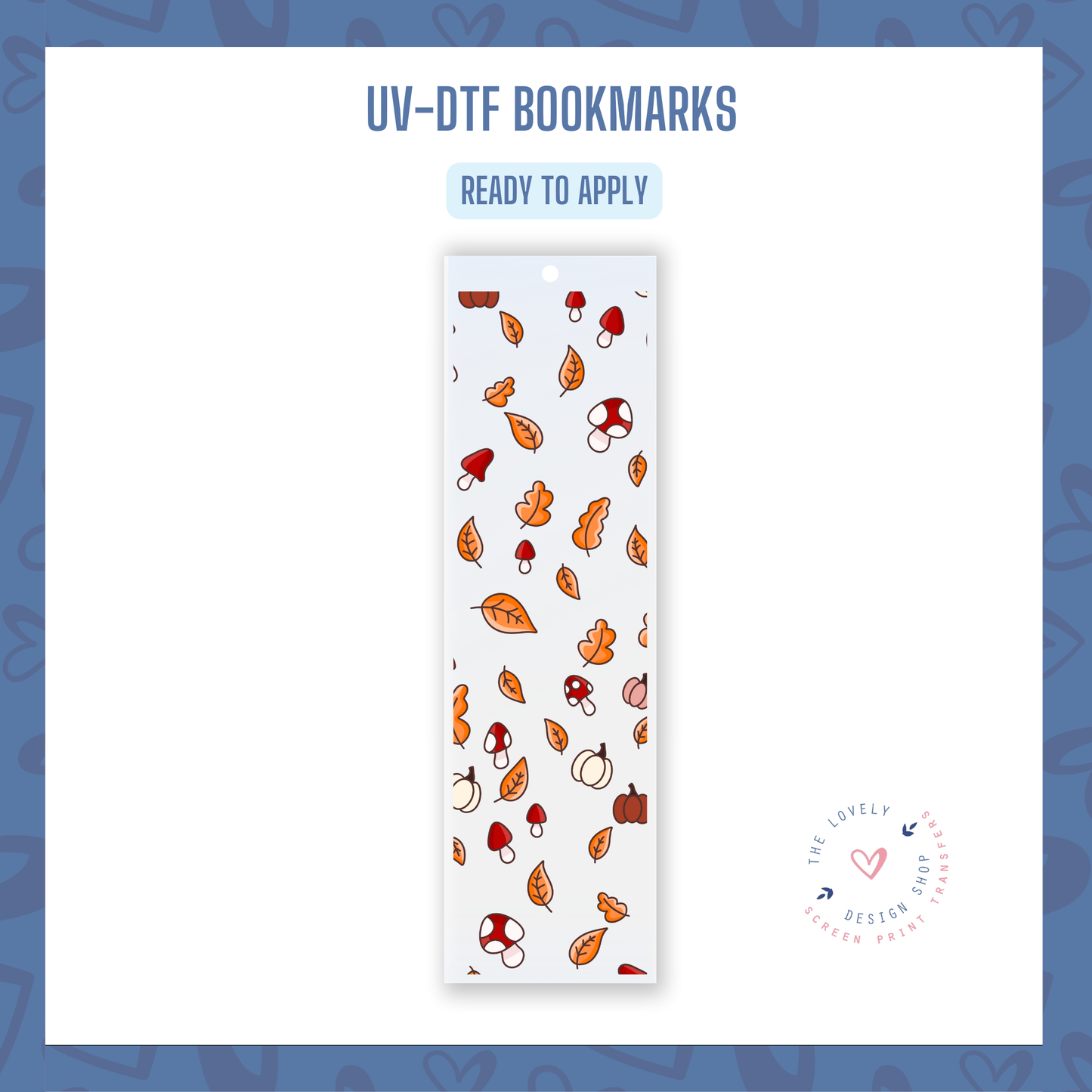 Tiny Fall Elements - UV DTF Bookmark Decal - Aug 12