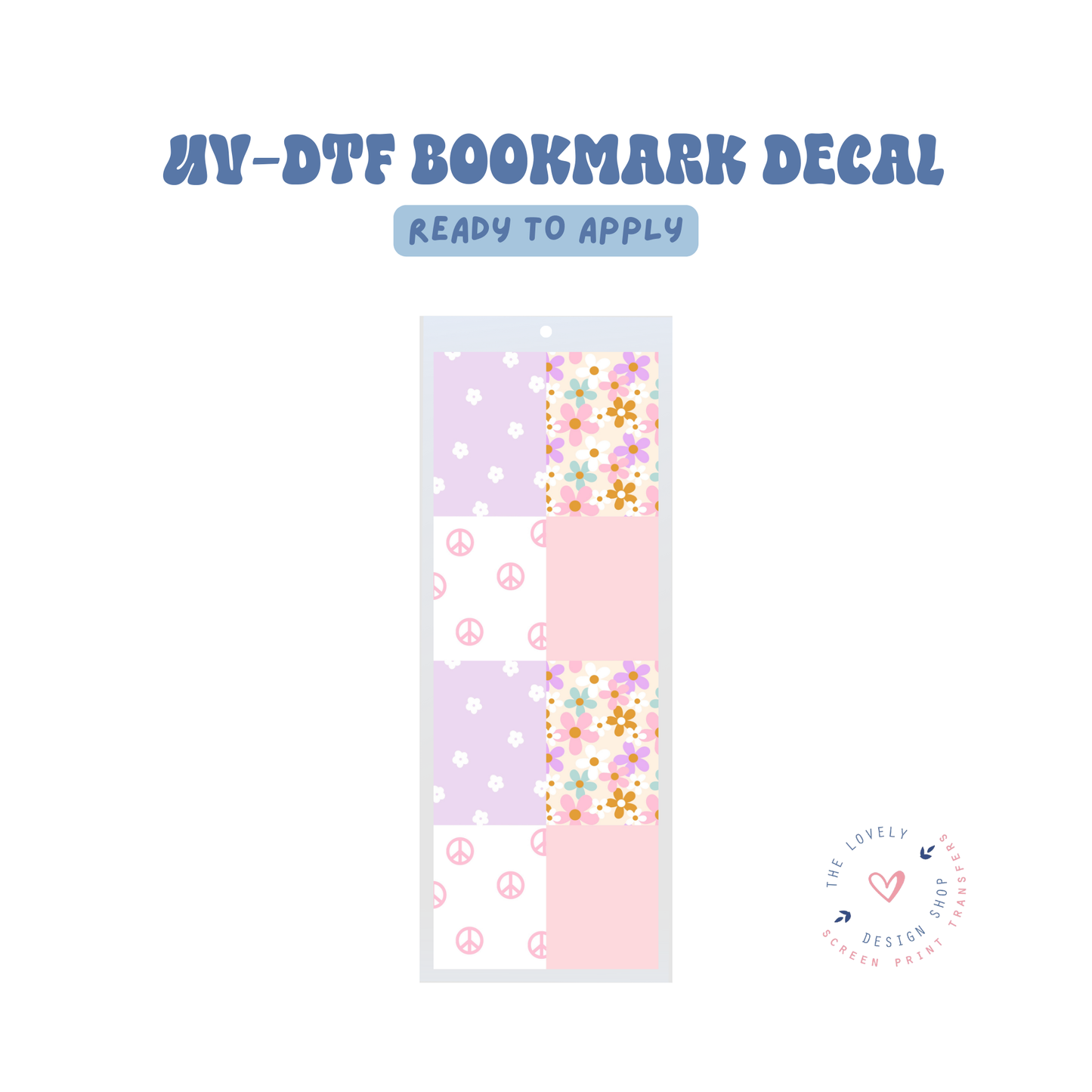 Patchwork Purple - UV DTF Bookmark Decal - Jan 27