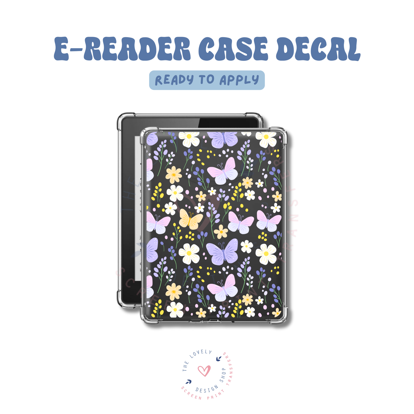 Butterfly Floral Dream - UV DTF E-Reader Decal - Feb 24