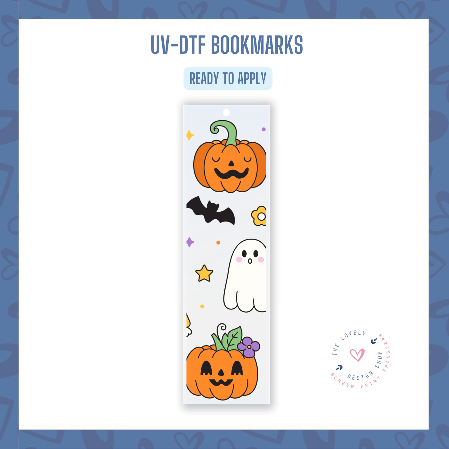 Halloween Candies & Doodles - UV DTF Bookmark Decal (Ready to Ship) Jun 17