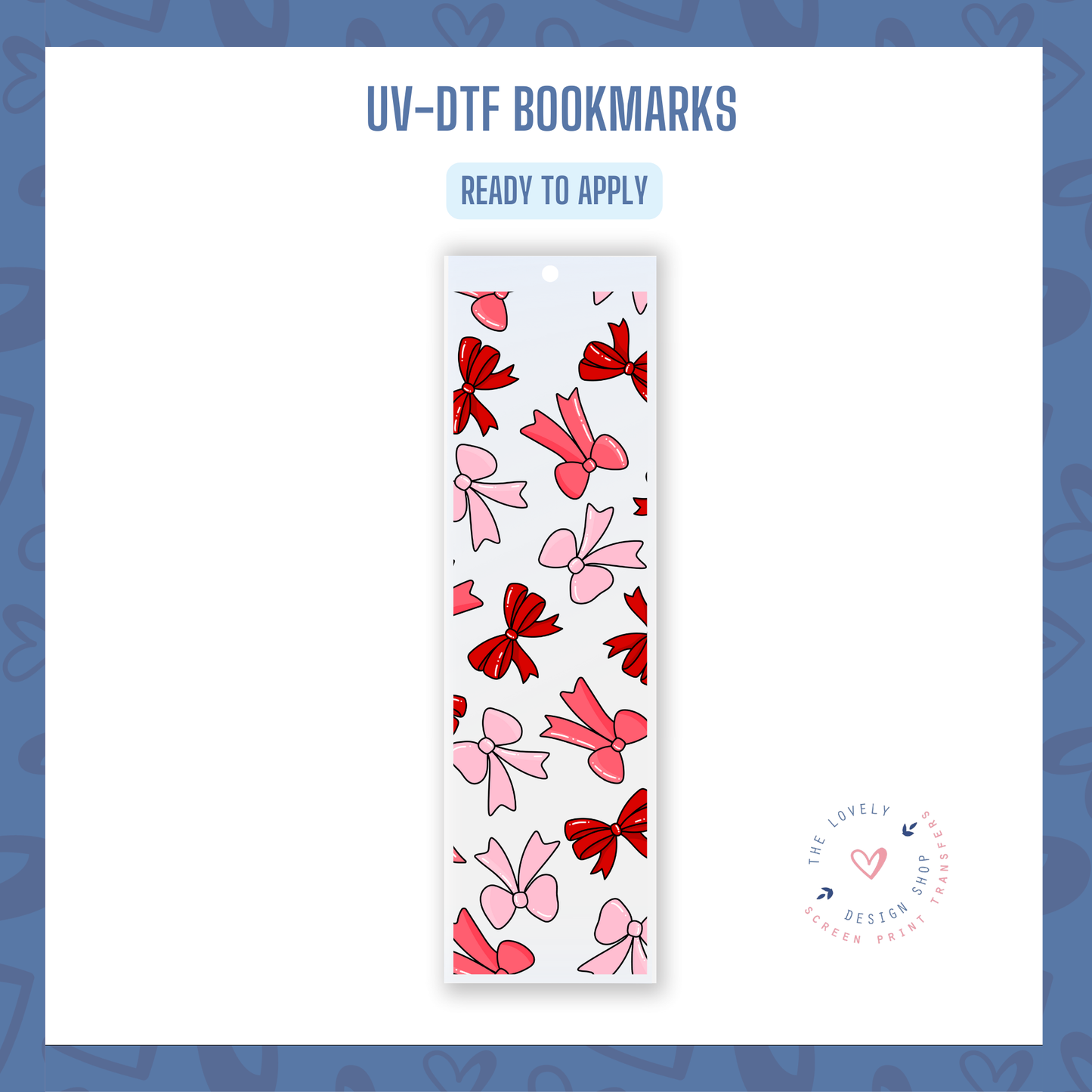 P&R Bows - UV DTF Bookmark Decal - Dec 23