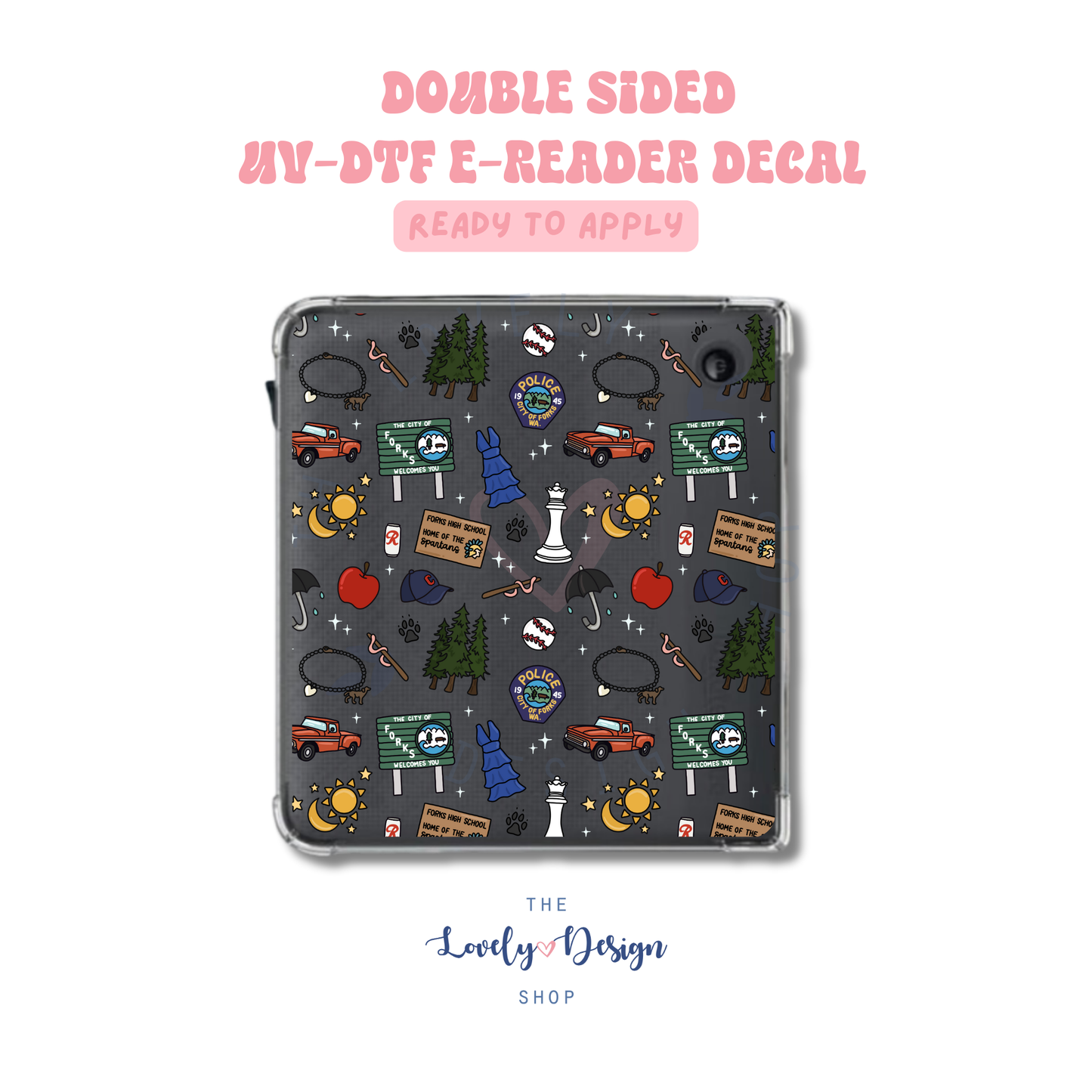 Twilight Forks Items - UV DTF E-Reader Decal - Sep 15
