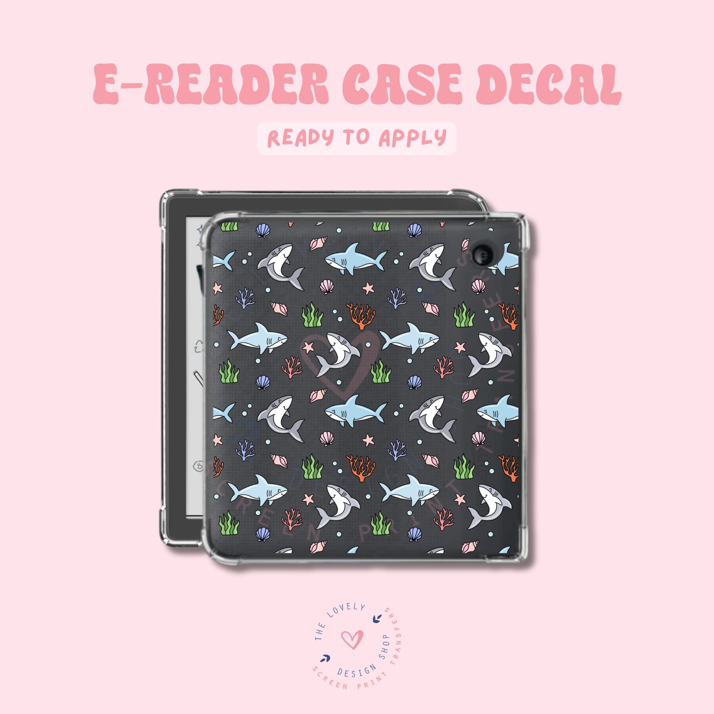 Sharks - UV DTF E-Reader Decal Jun 11