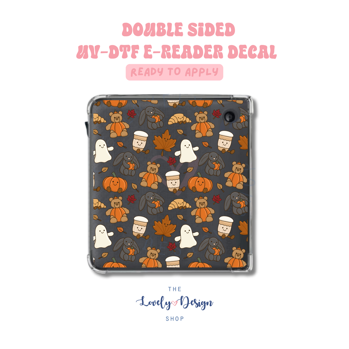 Fall Stuffies - UV DTF E-Reader Decal - July 24