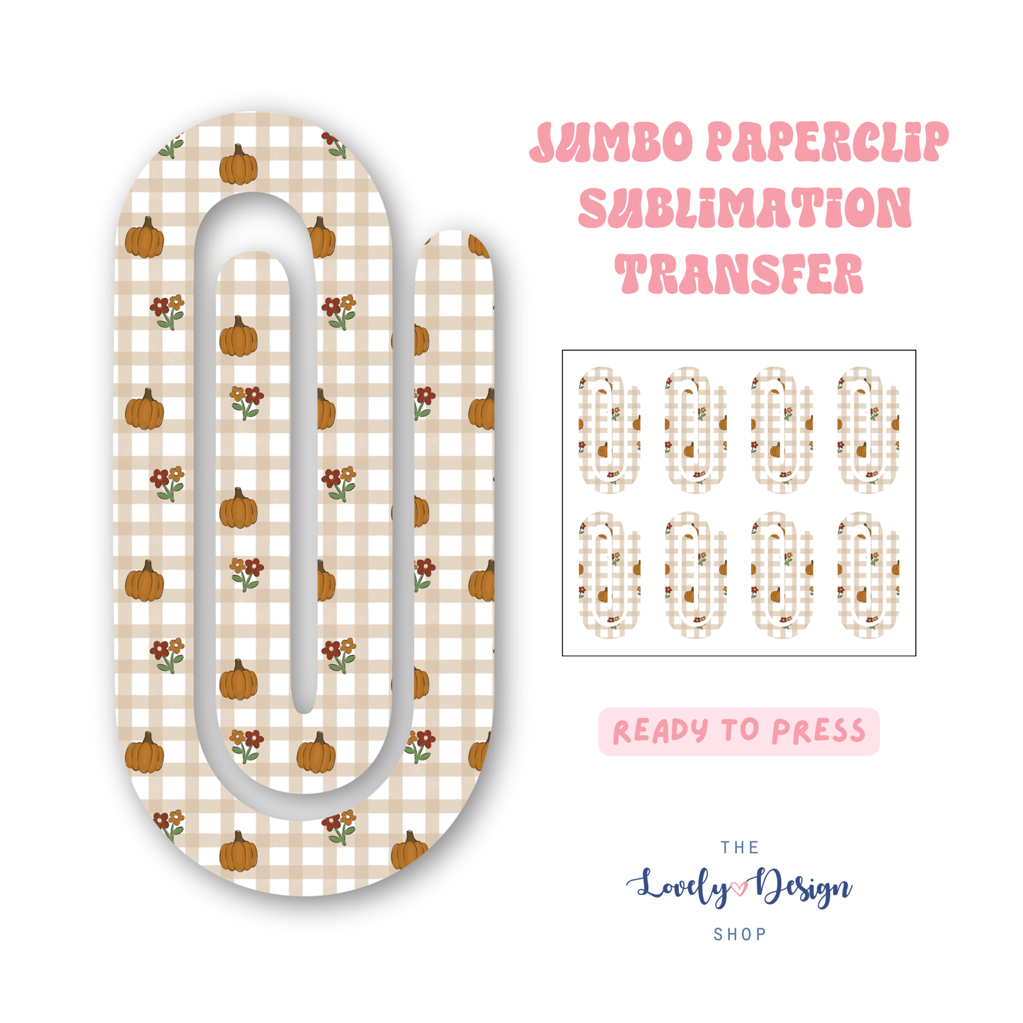 Fall Little Pumpkins And Flowers - Sublimation Transfers