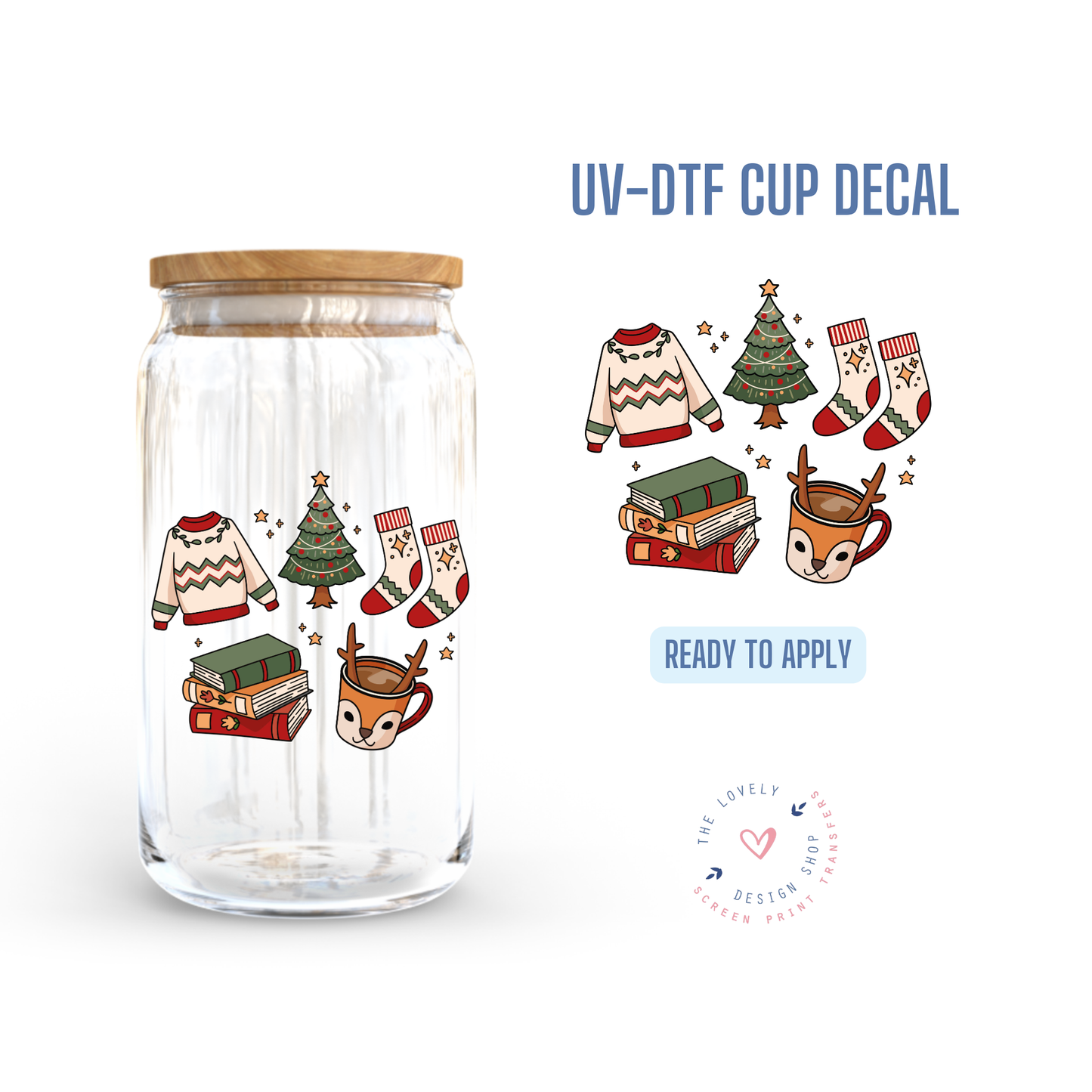 Cozy Christmas - UV DTF Cup Decal - Sep 30
