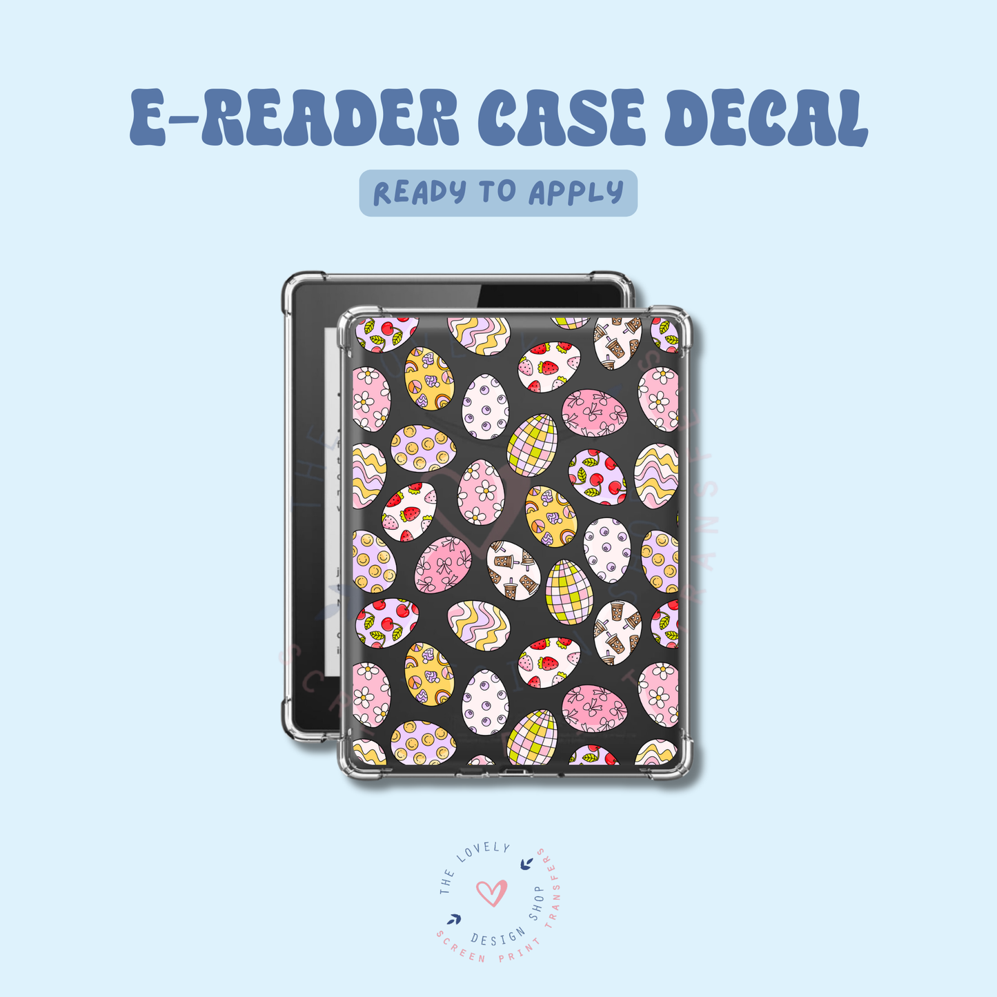Pattern Eggs - UV DTF E-Reader Decal - Feb 19